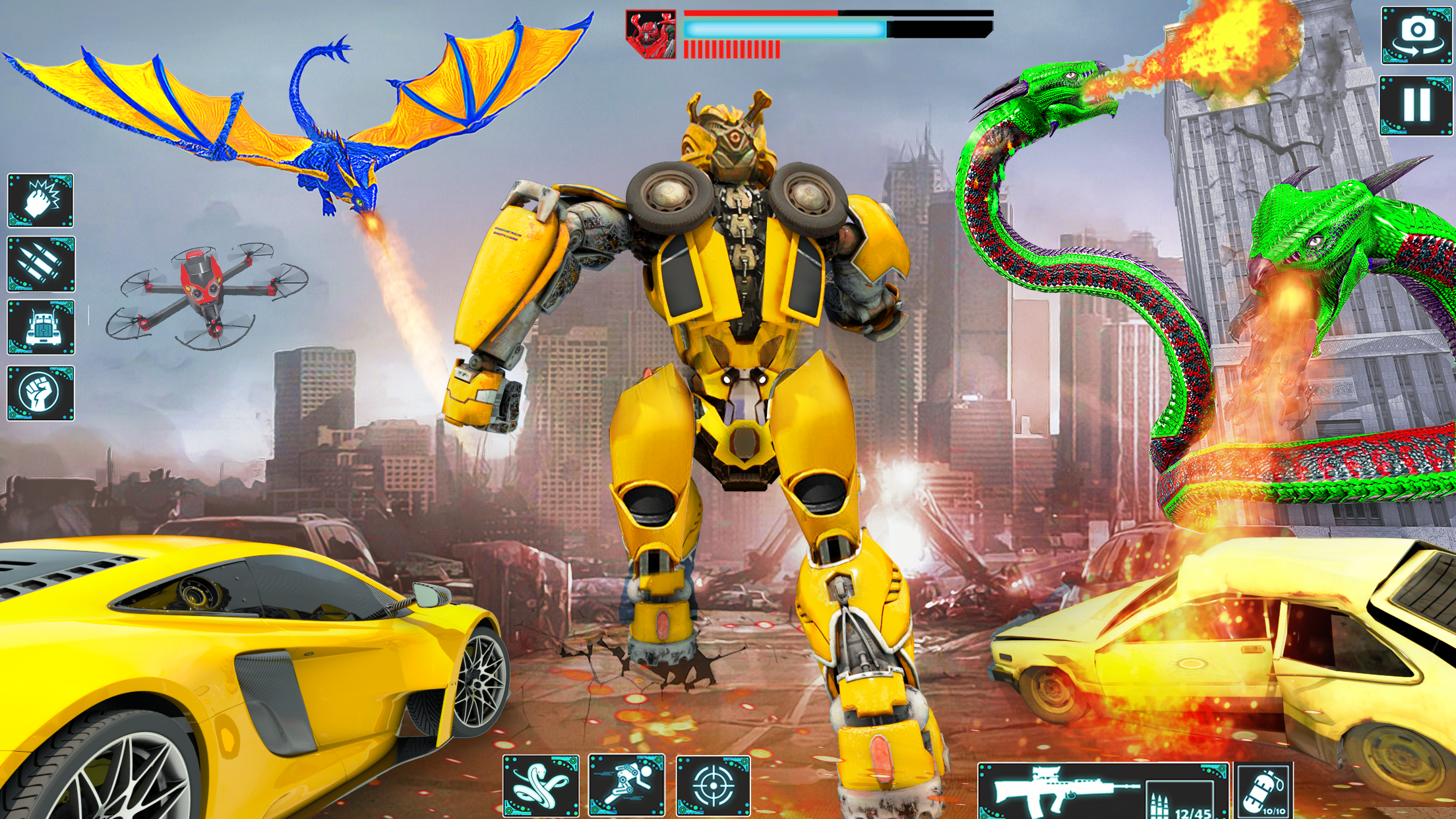 اسکرین شات 2 بازی Snake Car Robot Transformation