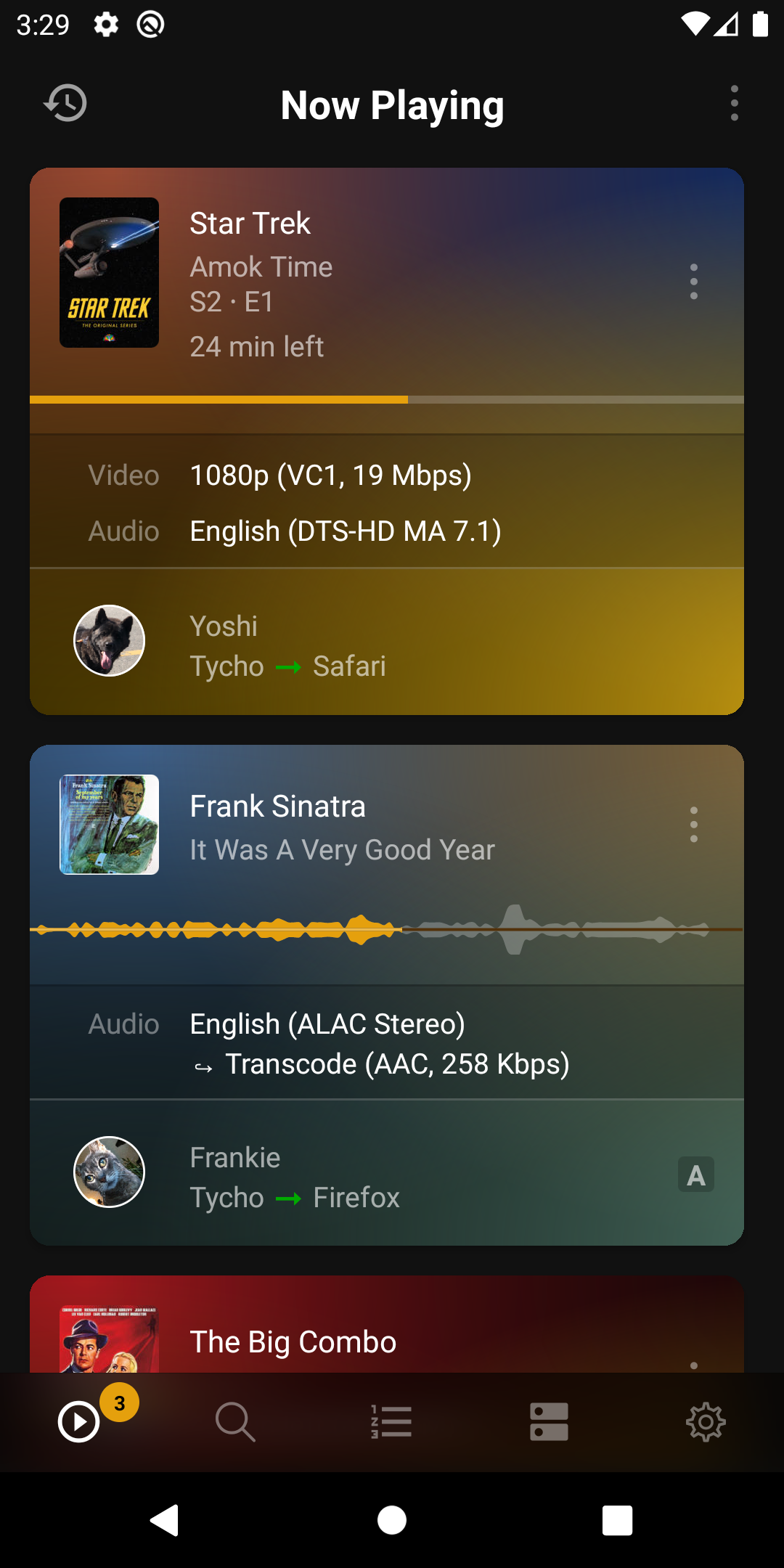اسکرین شات 1 برنامه Plex Dash