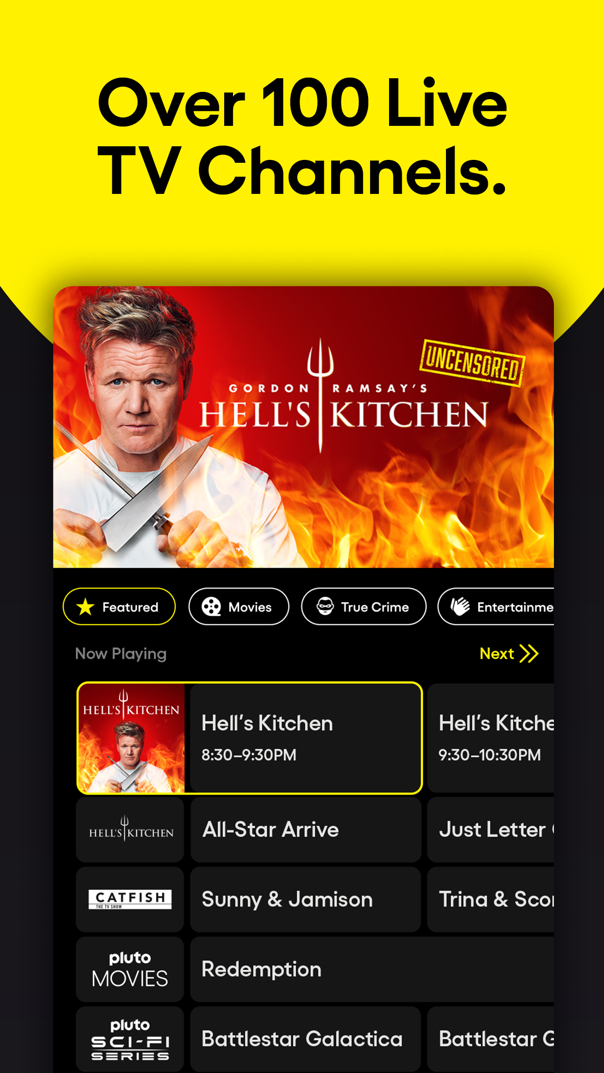 اسکرین شات 2 برنامه Pluto TV: Stream TV & Movies