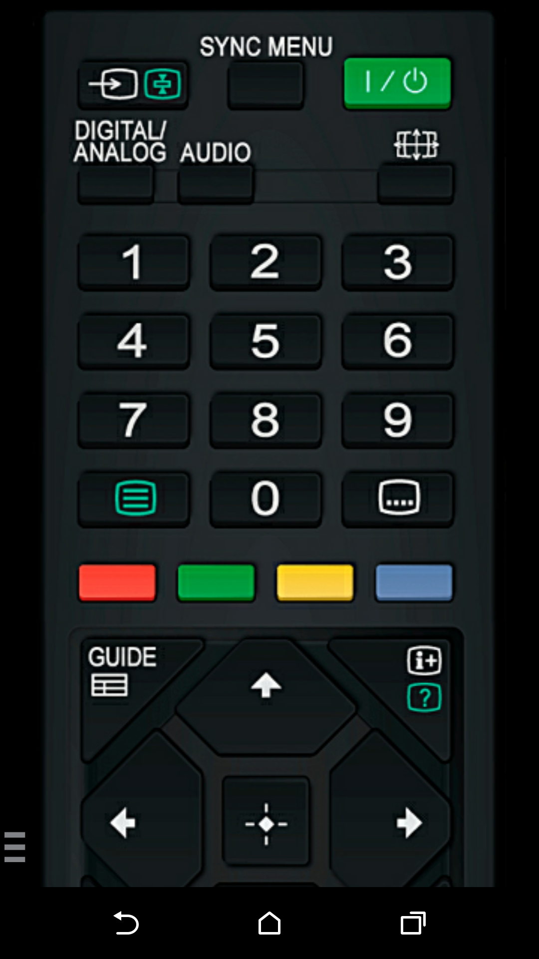 اسکرین شات 1 برنامه TV Remote for Sony TV