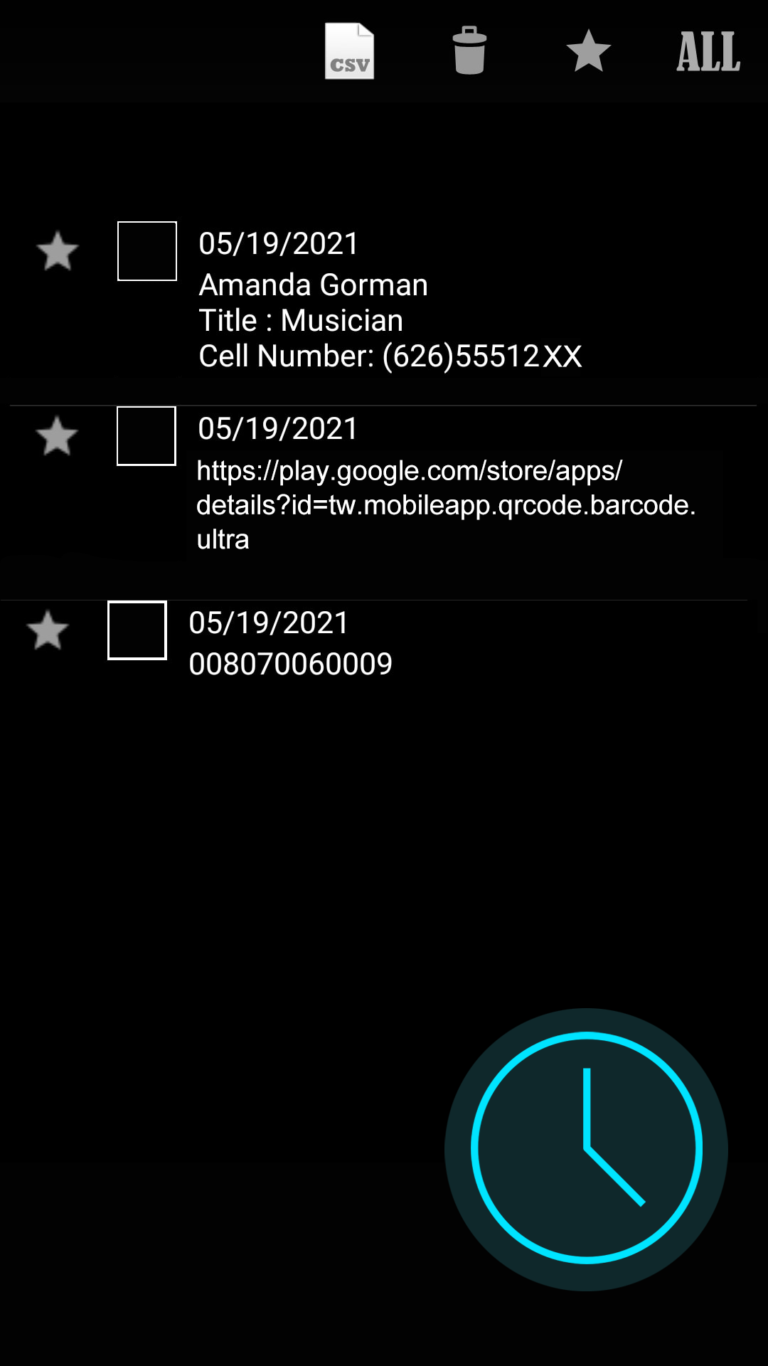 اسکرین شات 2 برنامه QR code reader with generator