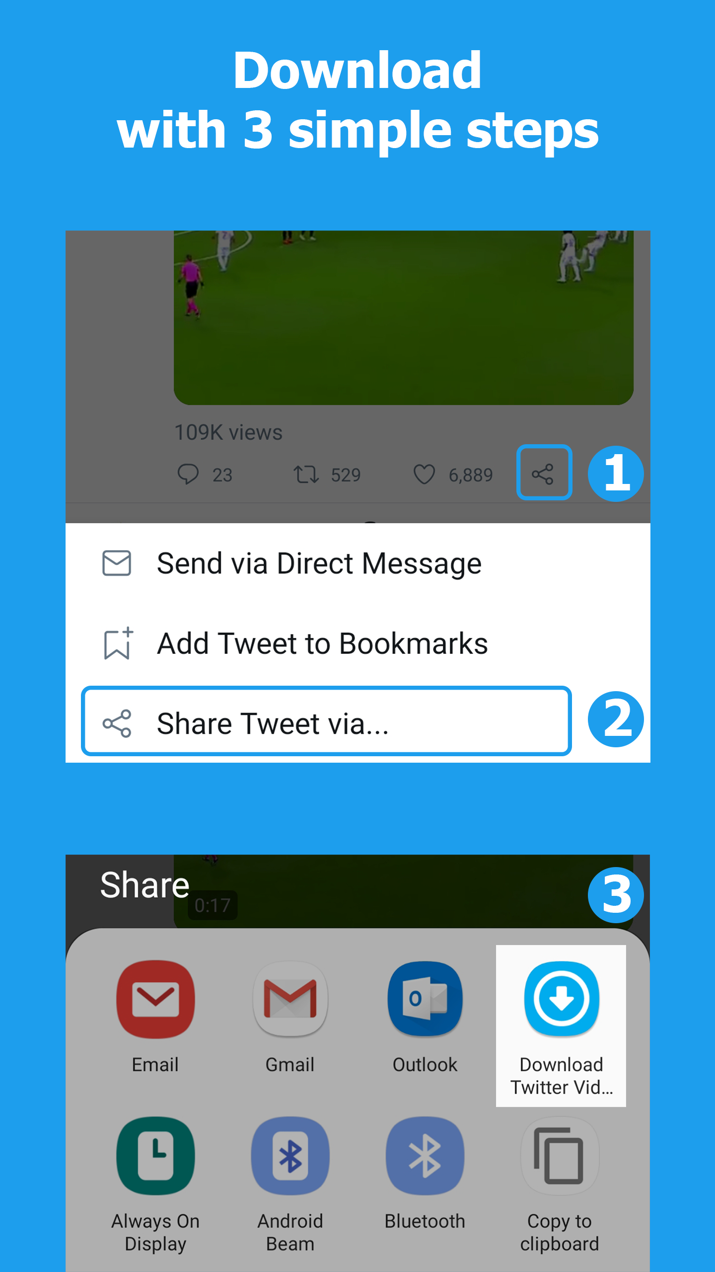 اسکرین شات 3 برنامه Download Twitter Videos - GIF