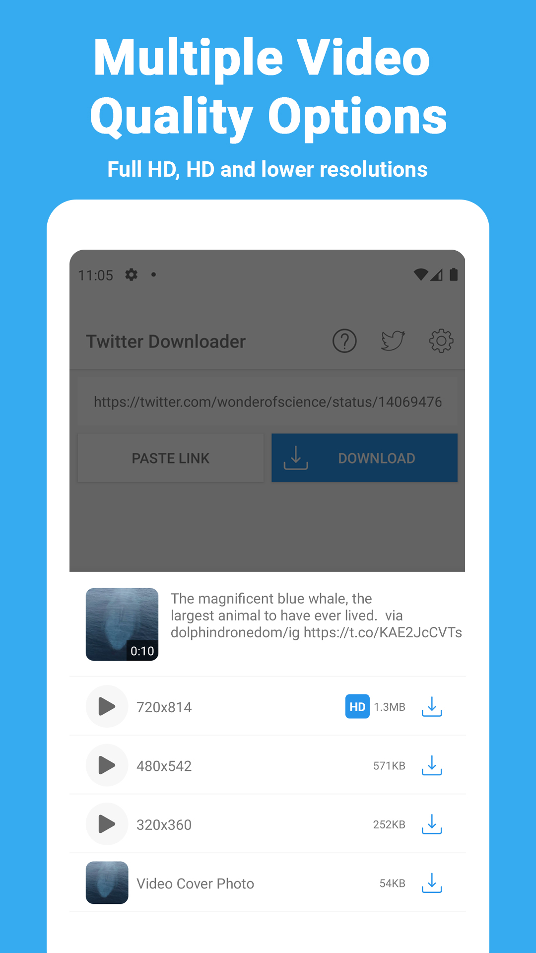 اسکرین شات 3 برنامه Video Downloader for Twitter