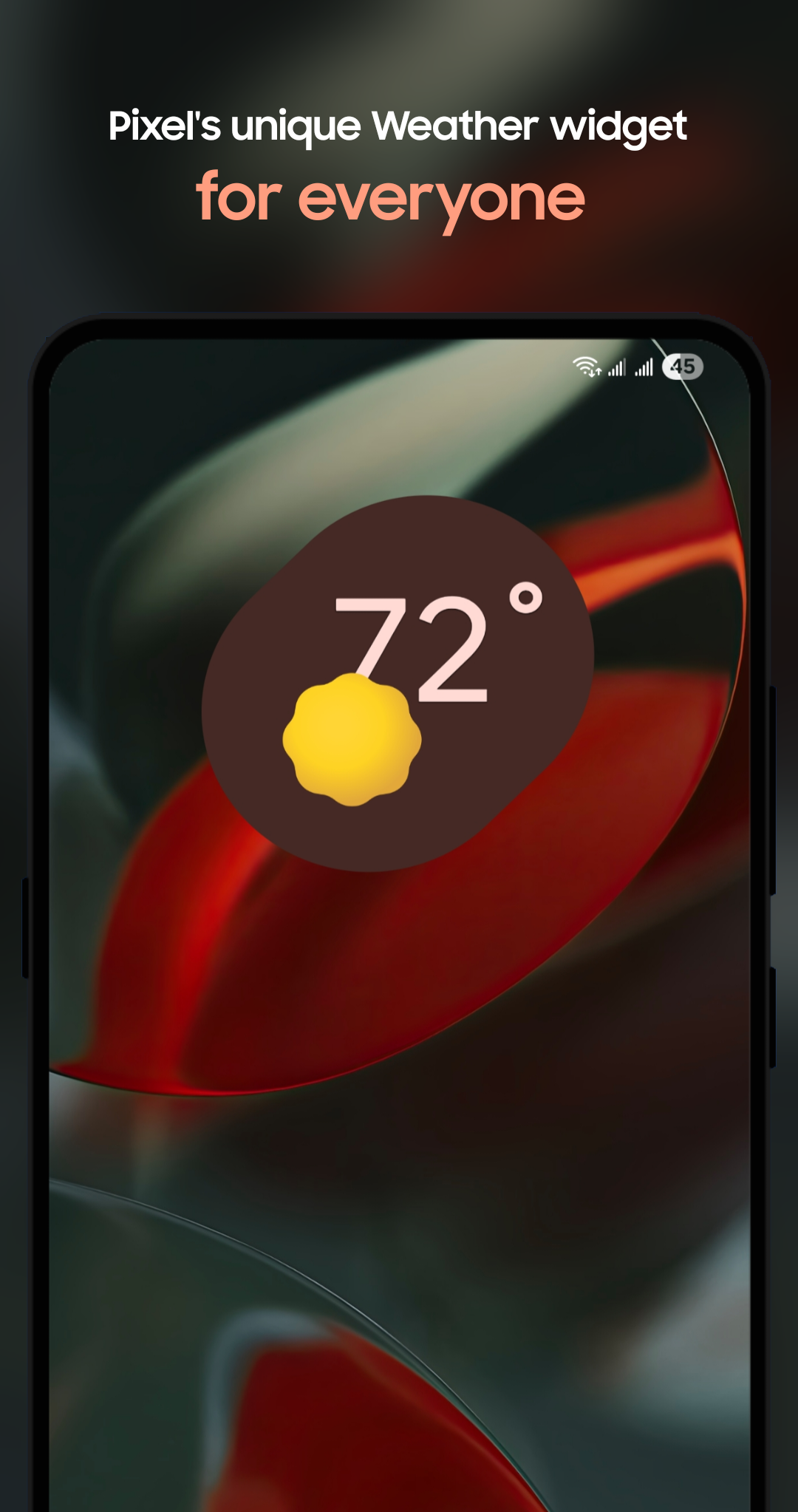 اسکرین شات 1 برنامه Pixel Weather Widget & Themes