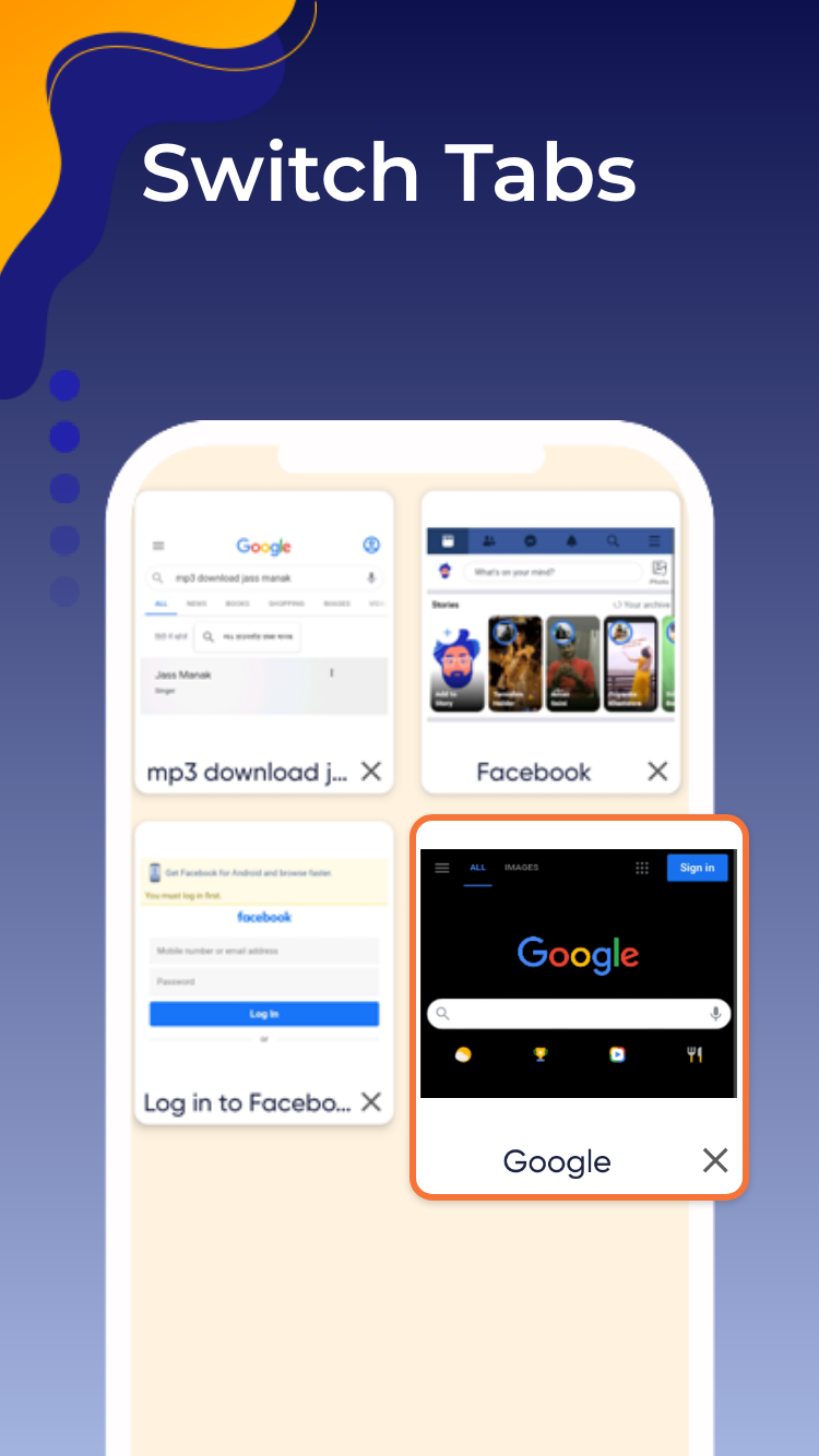 اسکرین شات 3 برنامه Browser Go: Fast Web Browser