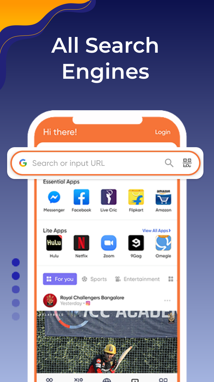 اسکرین شات 1 برنامه Browser Go: Fast Web Browser