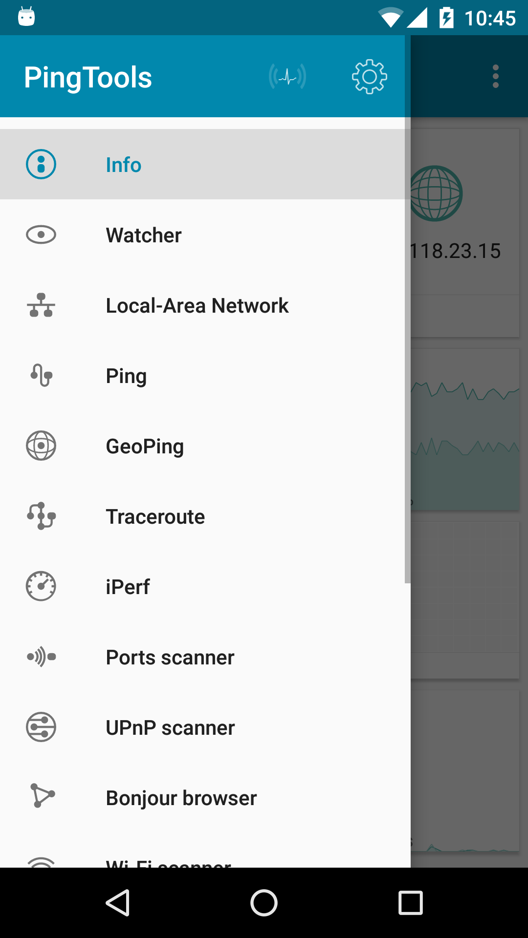 اسکرین شات برنامه PingTools Network Utilities 8