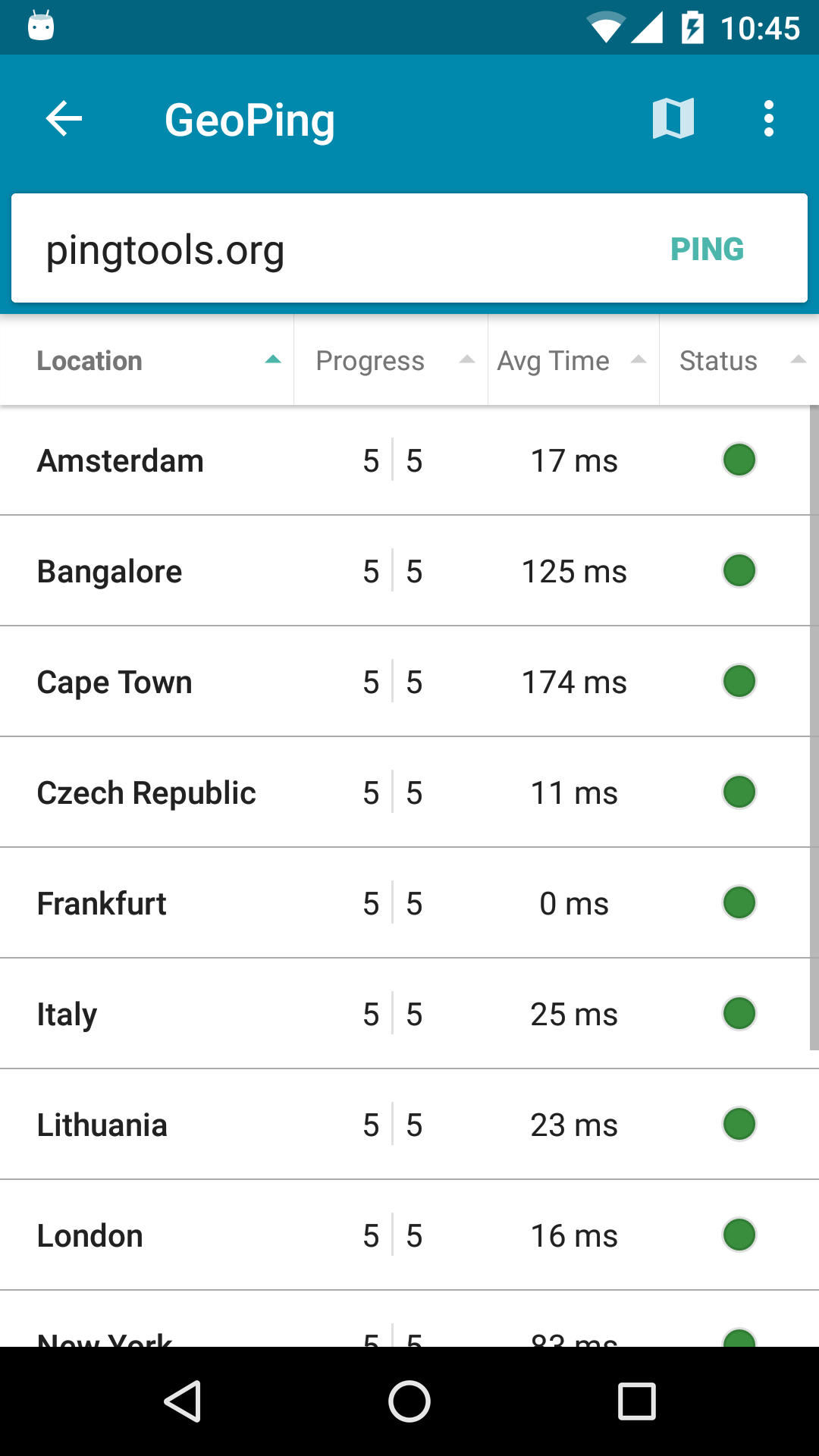 اسکرین شات برنامه PingTools Network Utilities 7