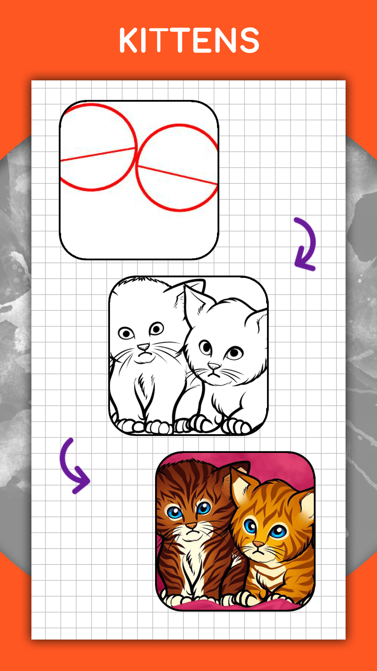 اسکرین شات 6 برنامه How to draw animals by steps