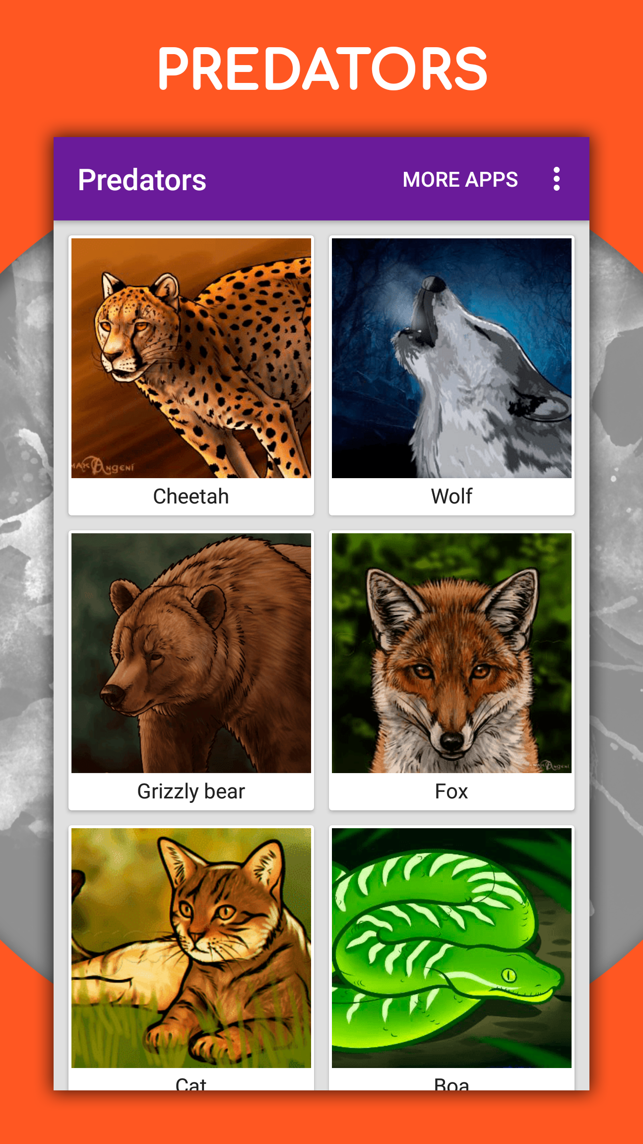 اسکرین شات 2 برنامه How to draw animals by steps