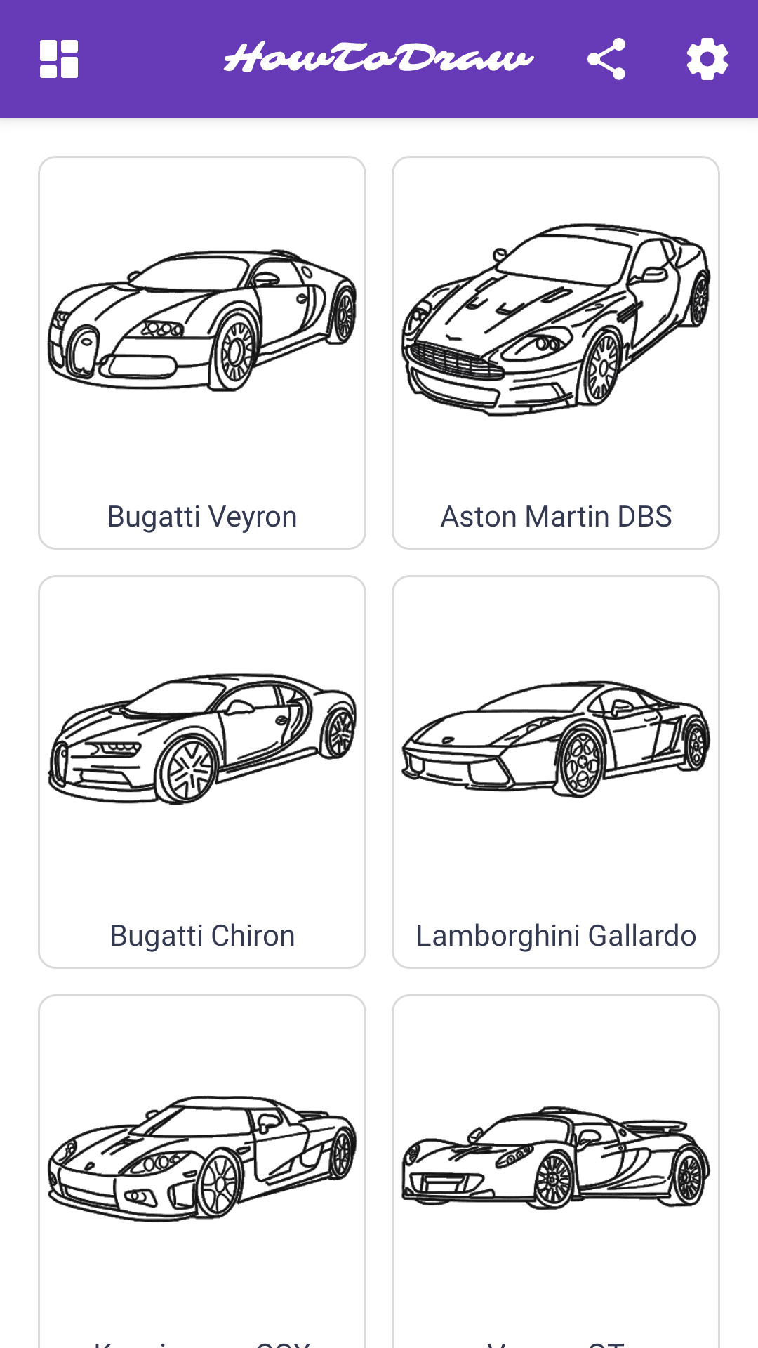 اسکرین شات 1 برنامه How to draw cars step by step