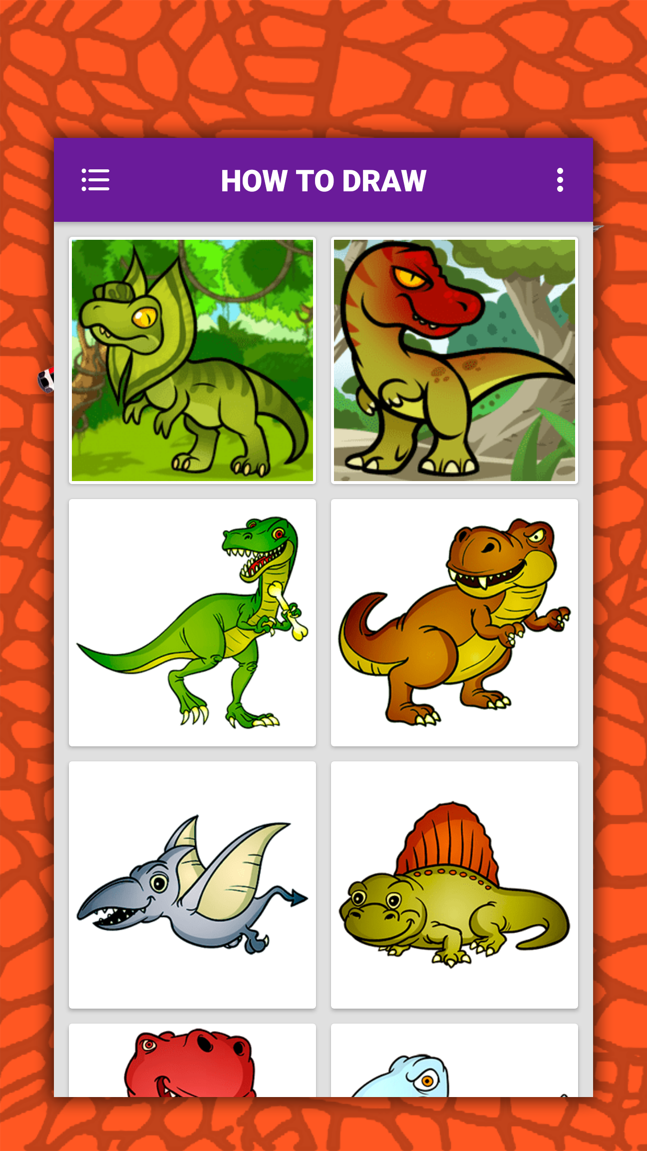 اسکرین شات 2 برنامه How to draw cute dinosaurs ste