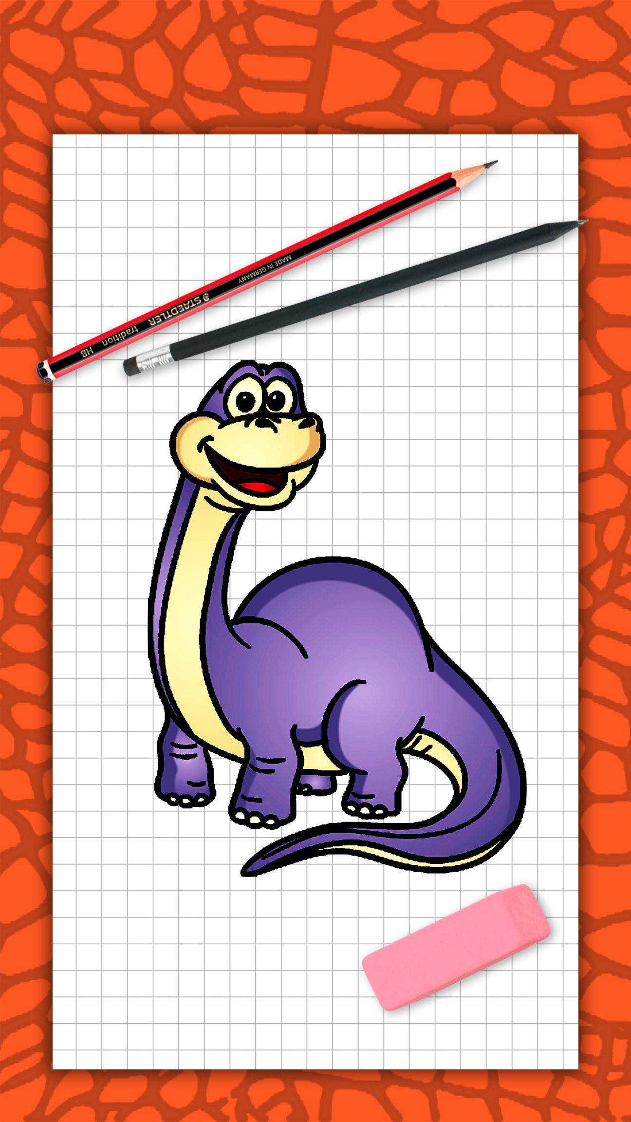 اسکرین شات 1 برنامه How to draw cute dinosaurs ste