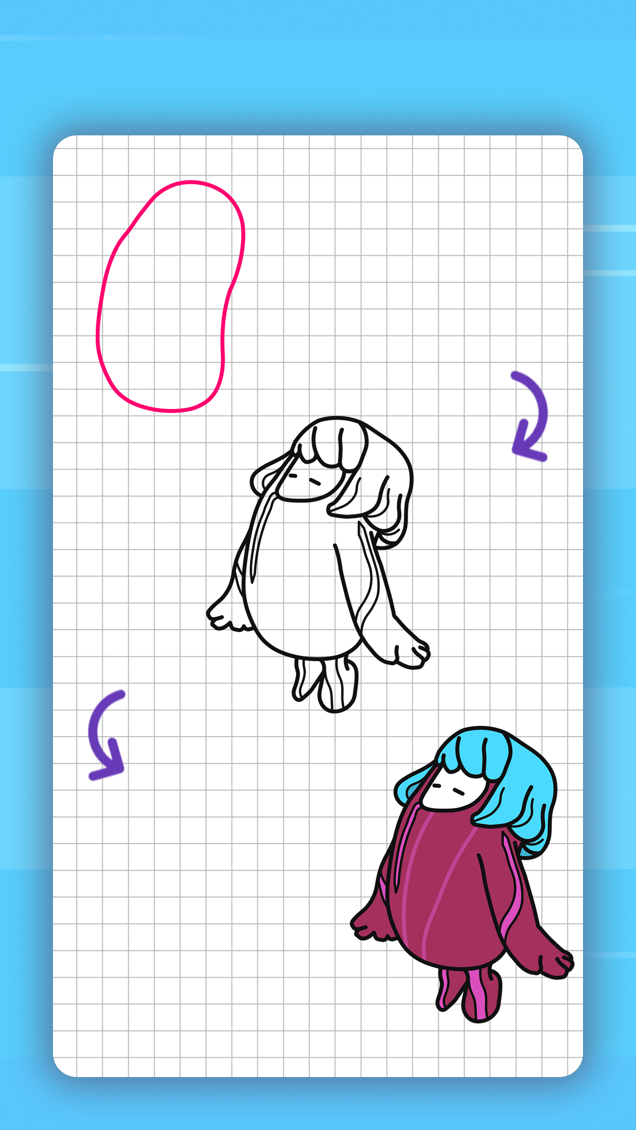 اسکرین شات 6 برنامه How to draw cute characters