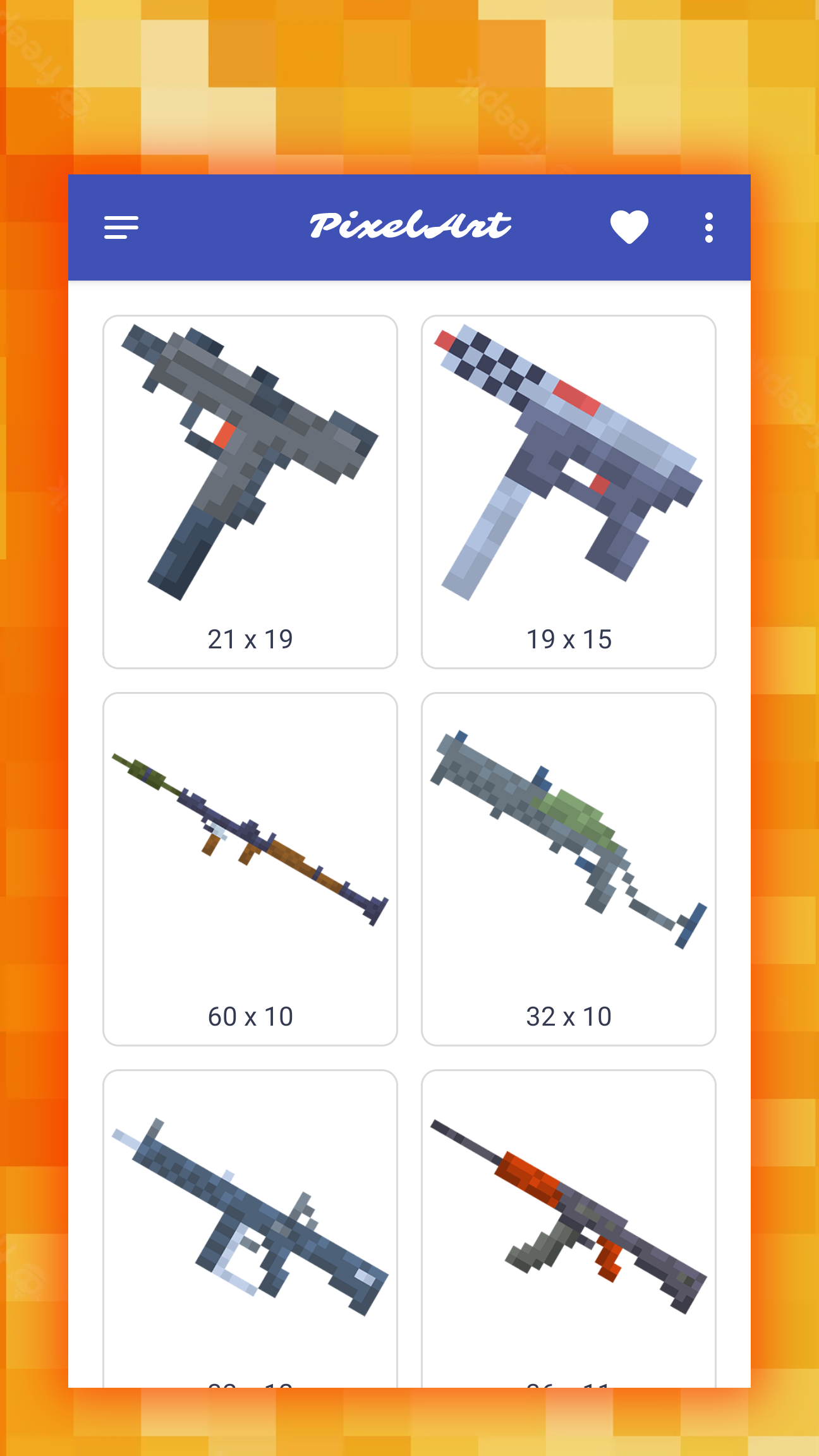 اسکرین شات 2 برنامه How to draw pixel weapons