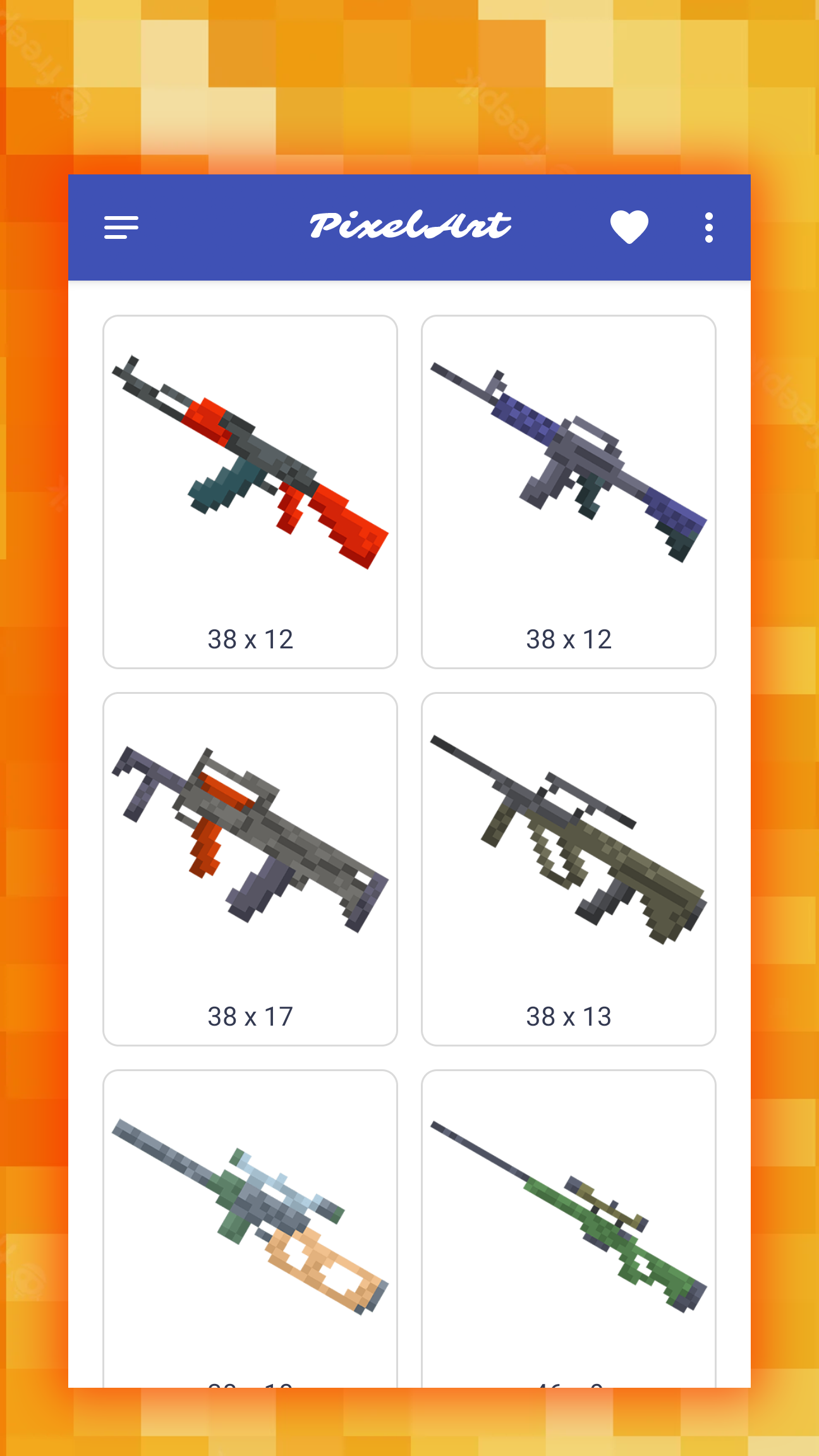 اسکرین شات 1 برنامه How to draw pixel weapons