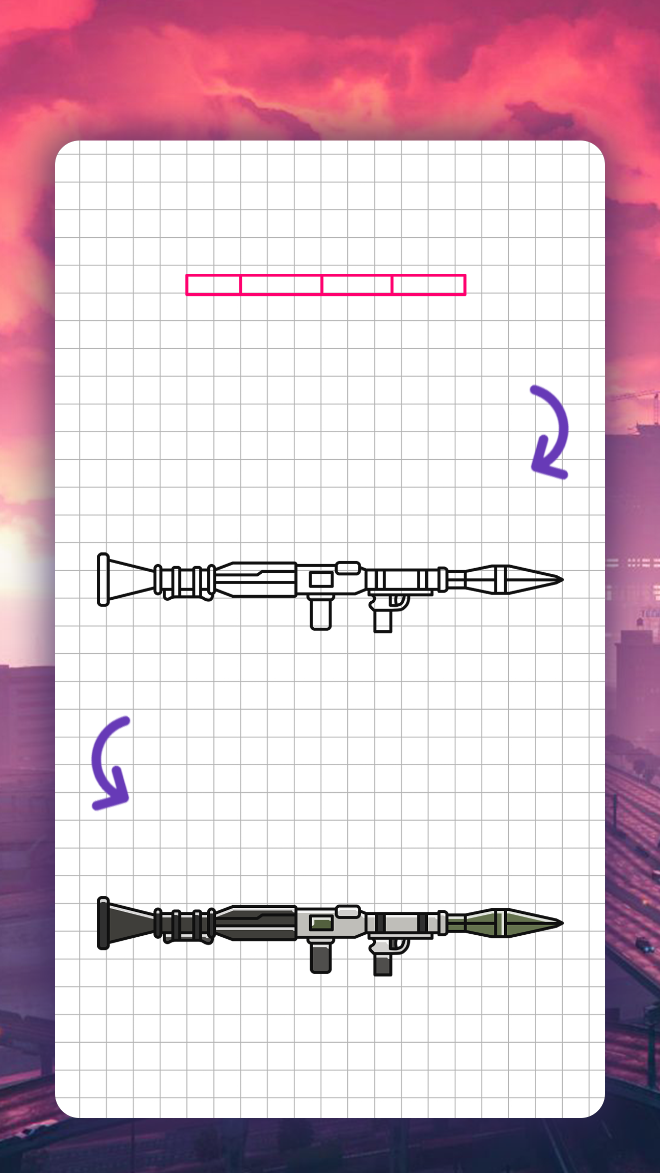 اسکرین شات 7 برنامه How to draw game weapons