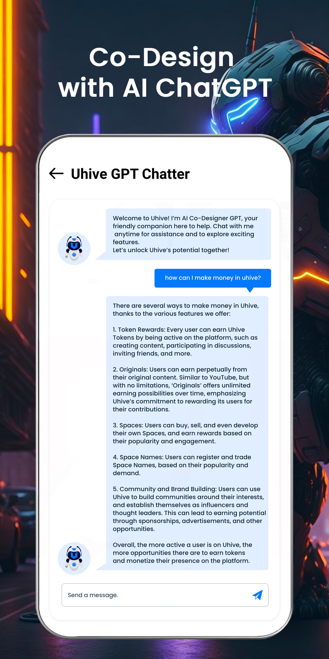اسکرین شات 7 برنامه Uhive: AI-Powered Social