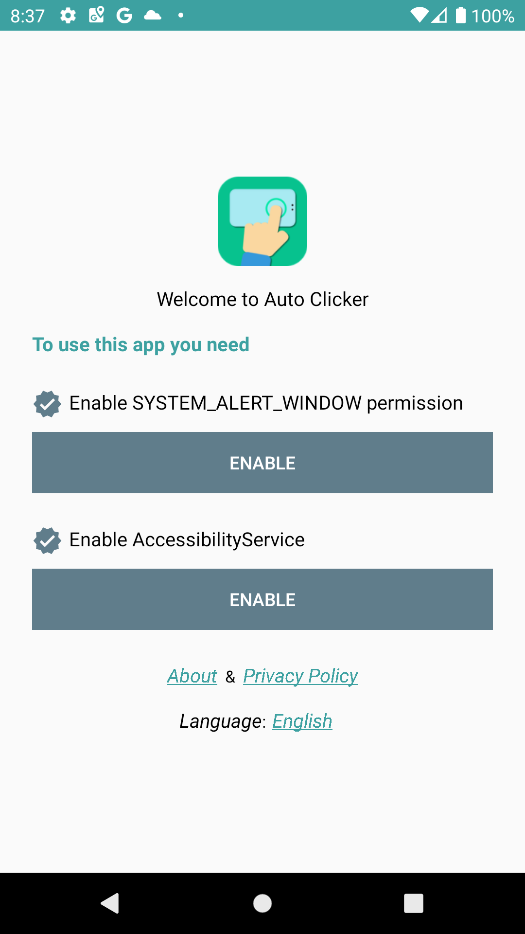 اسکرین شات برنامه Auto Clicker 2