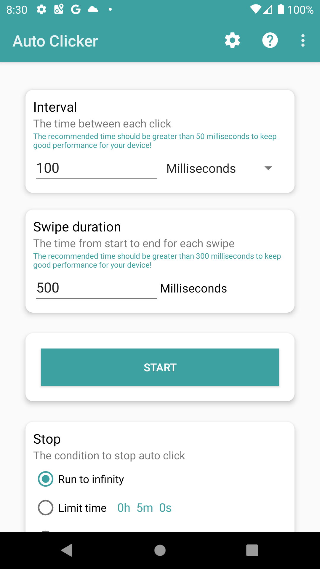 اسکرین شات برنامه Auto Clicker 3
