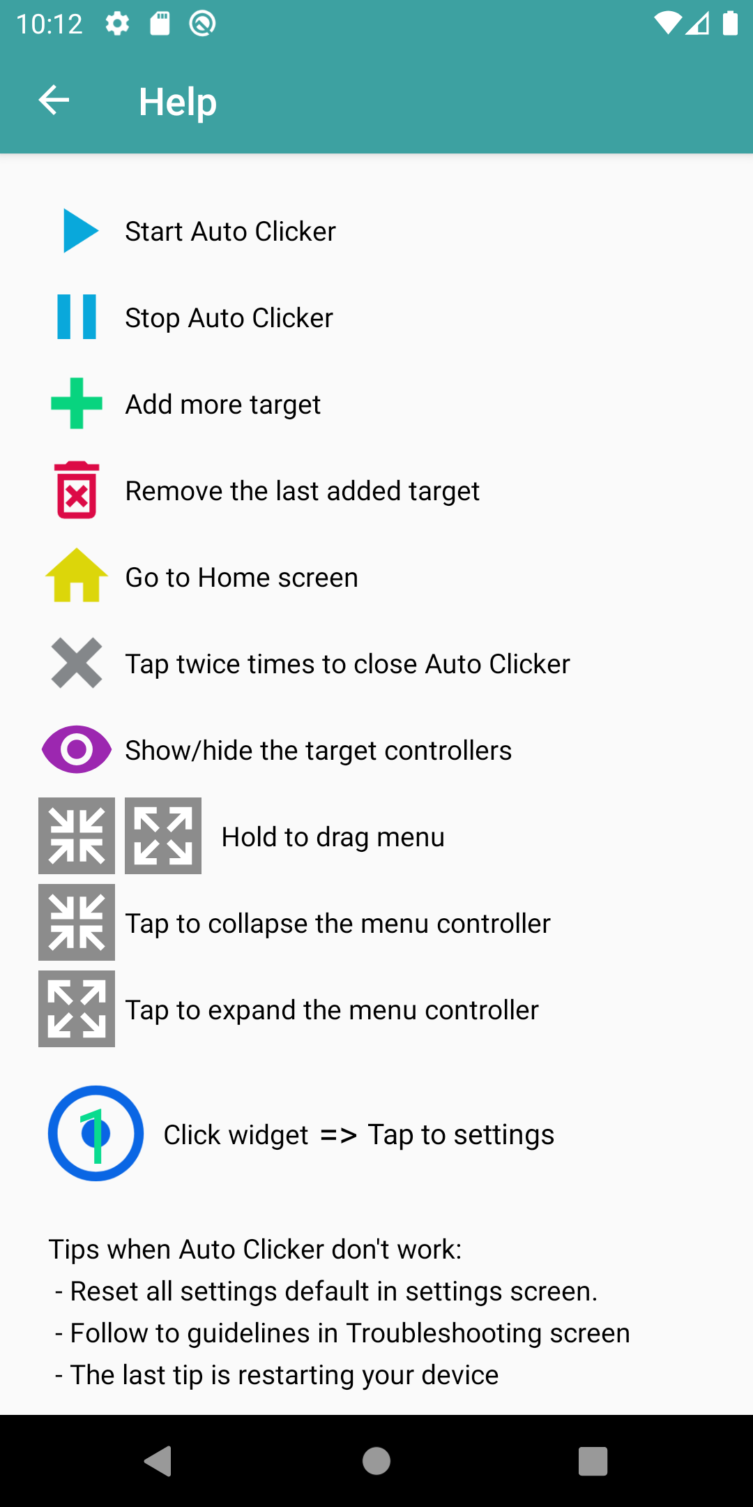 اسکرین شات برنامه Auto Clicker Lite 7