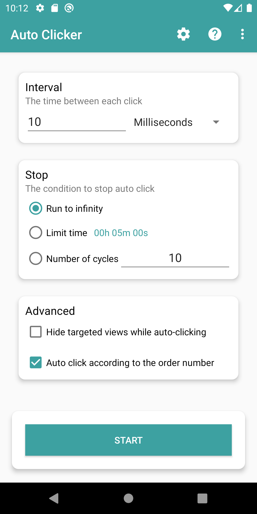 اسکرین شات برنامه Auto Clicker Lite 3