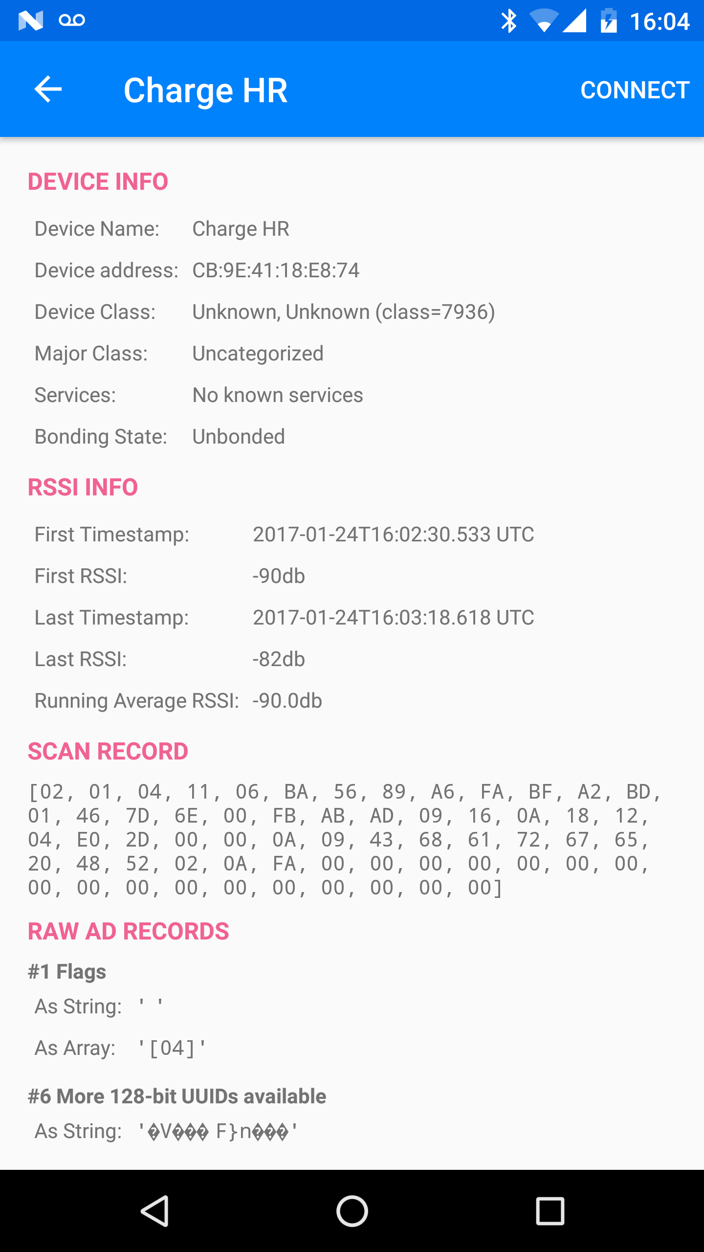 اسکرین شات 2 برنامه Bluetooth LE Scanner