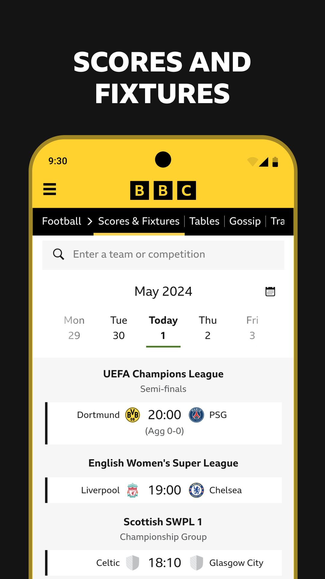 اسکرین شات 3 برنامه BBC Sport - News & Live Scores