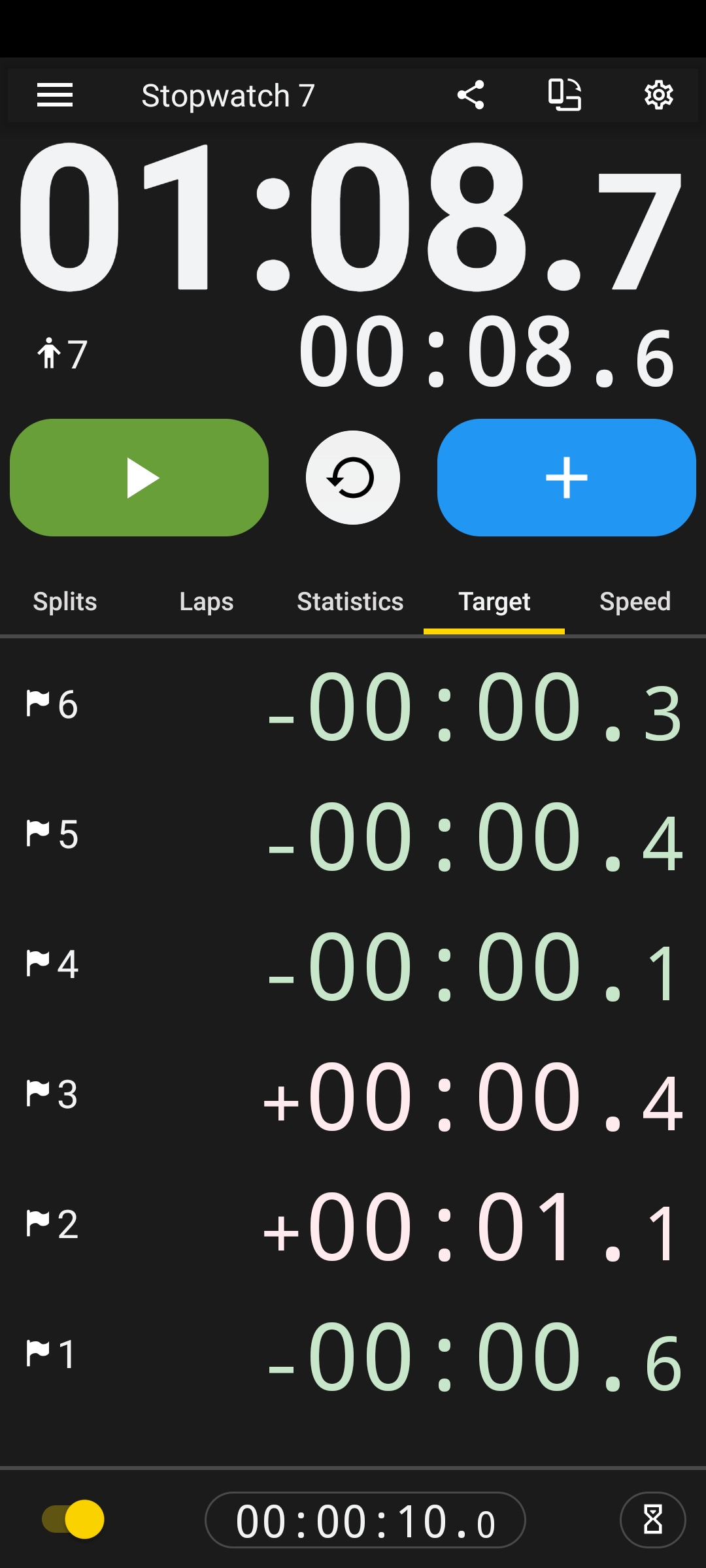 اسکرین شات 5 برنامه Talking stopwatch multi timer