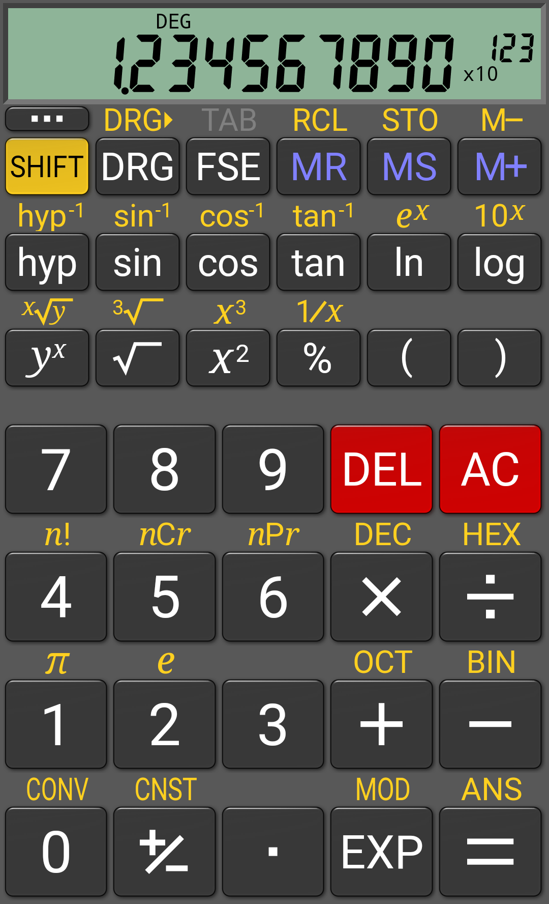اسکرین شات 1 برنامه RealCalc Scientific Calculator