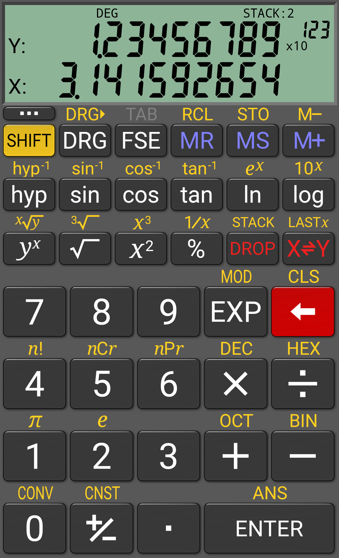اسکرین شات 2 برنامه RealCalc Scientific Calculator