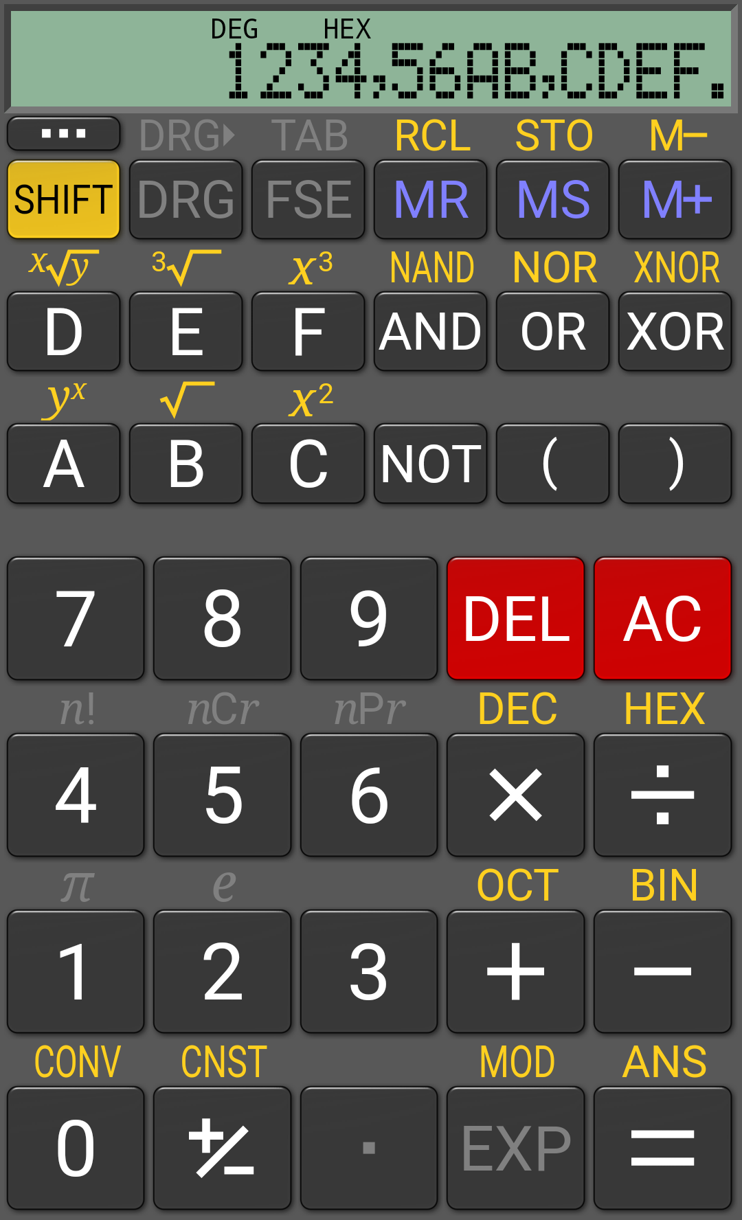 اسکرین شات 3 برنامه RealCalc Scientific Calculator