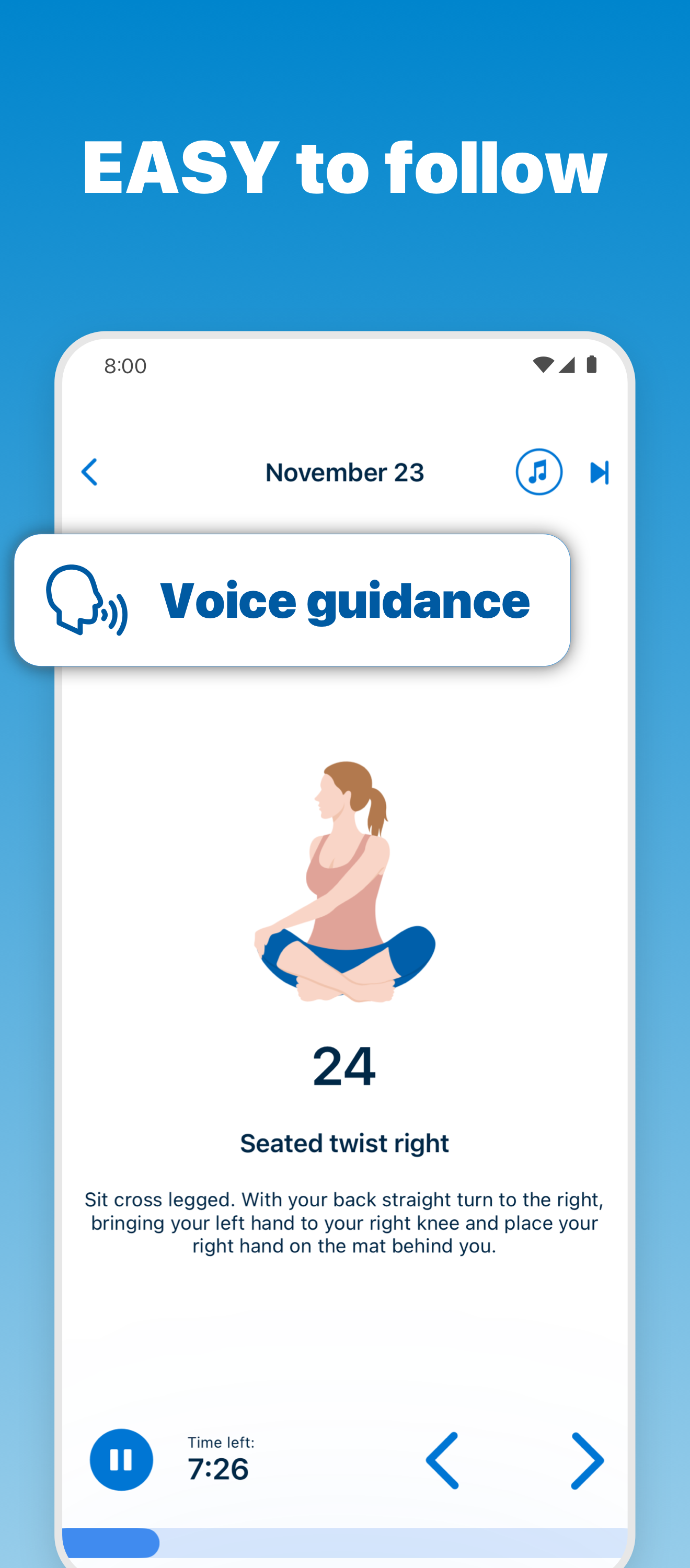 اسکرین شات 6 برنامه 5 Minute Yoga