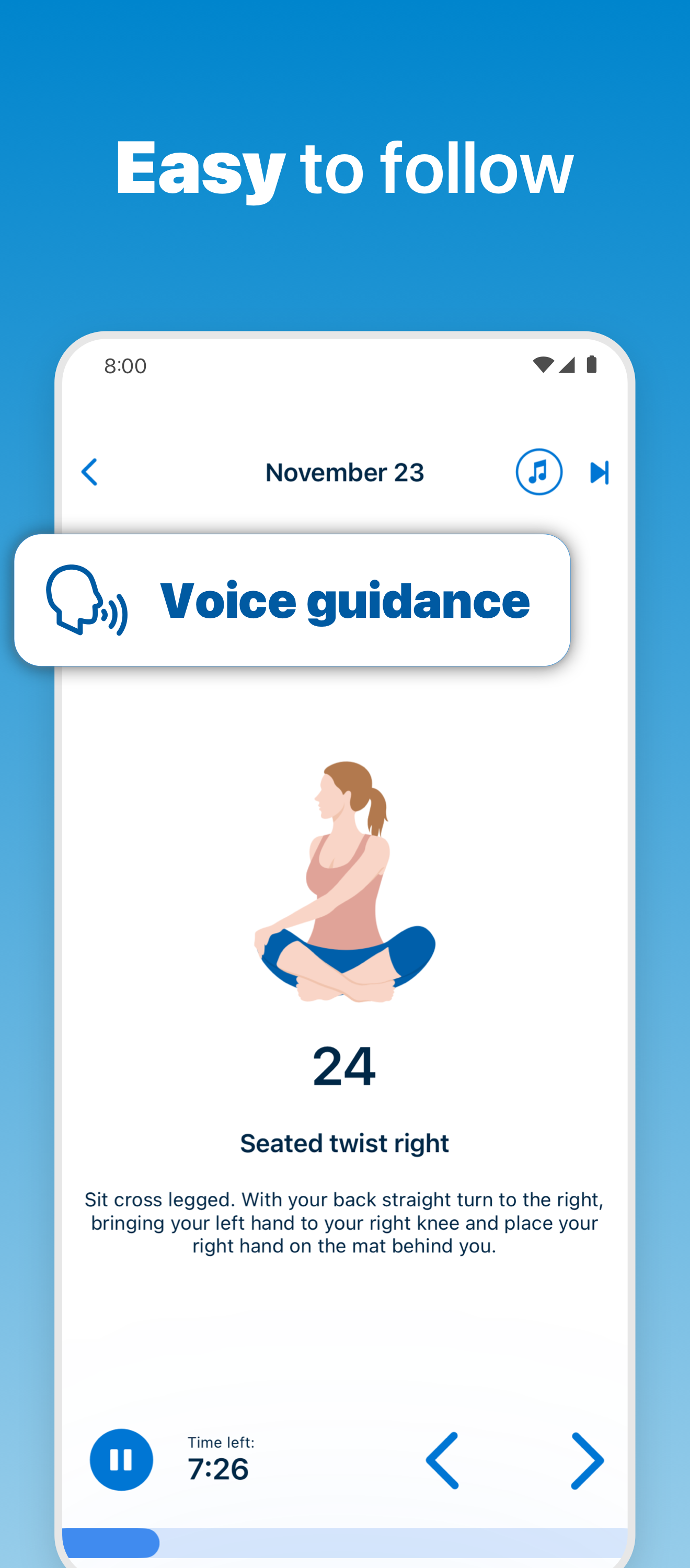 اسکرین شات 6 برنامه 5 Minute Yoga