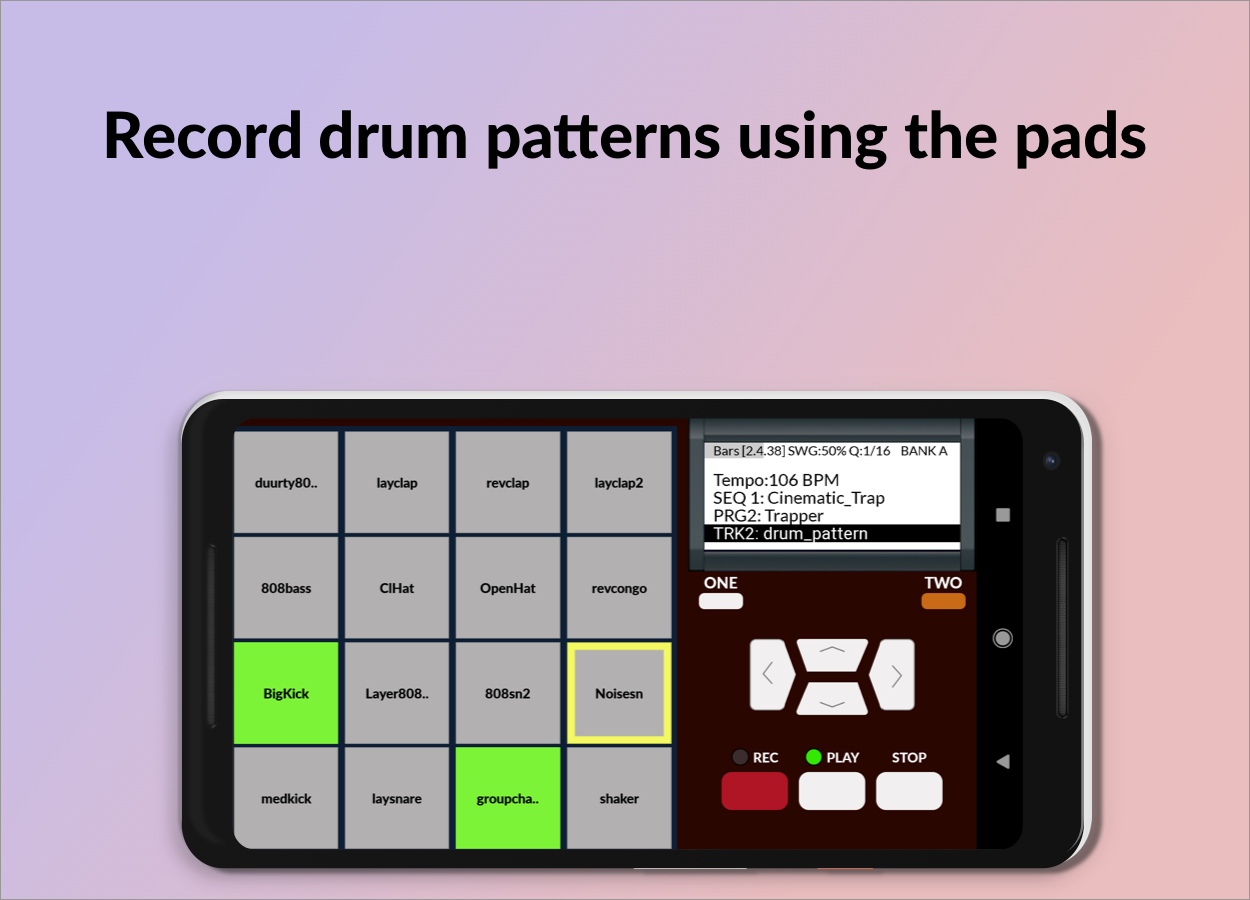 اسکرین شات 1 برنامه MPC Machine - Drum Sampler