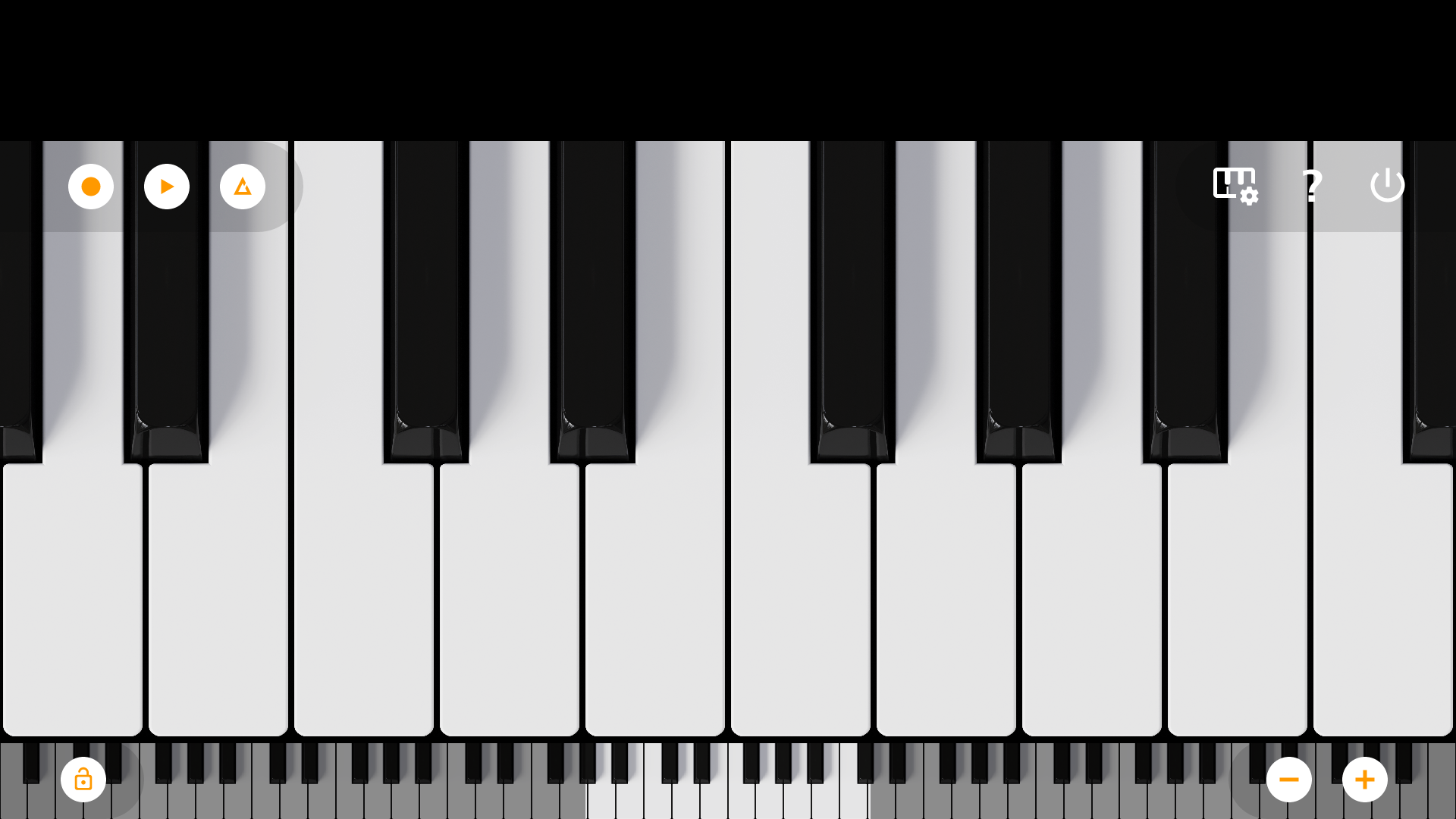 اسکرین شات 1 برنامه Mini Piano Lite