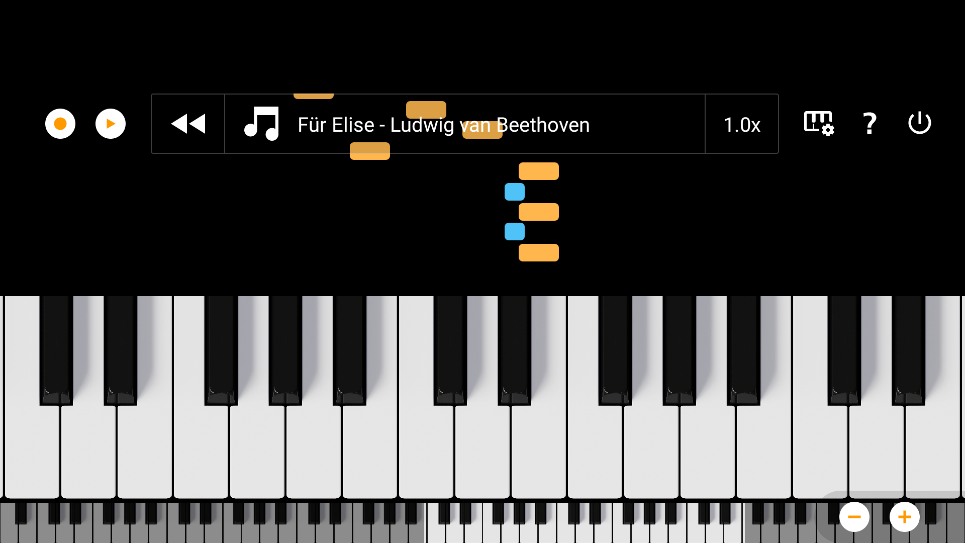 اسکرین شات 4 برنامه Mini Piano Lite