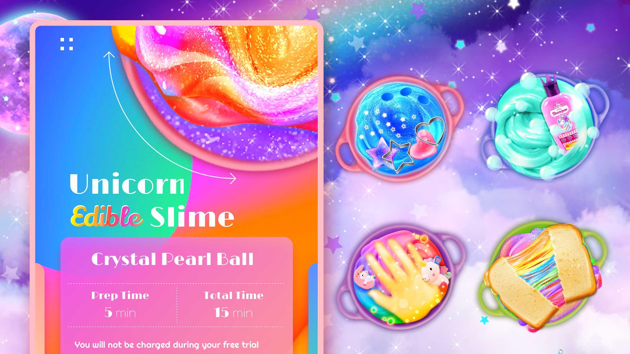 اسکرین شات 4 برنامه Unicorn Chef Edible Slime Game