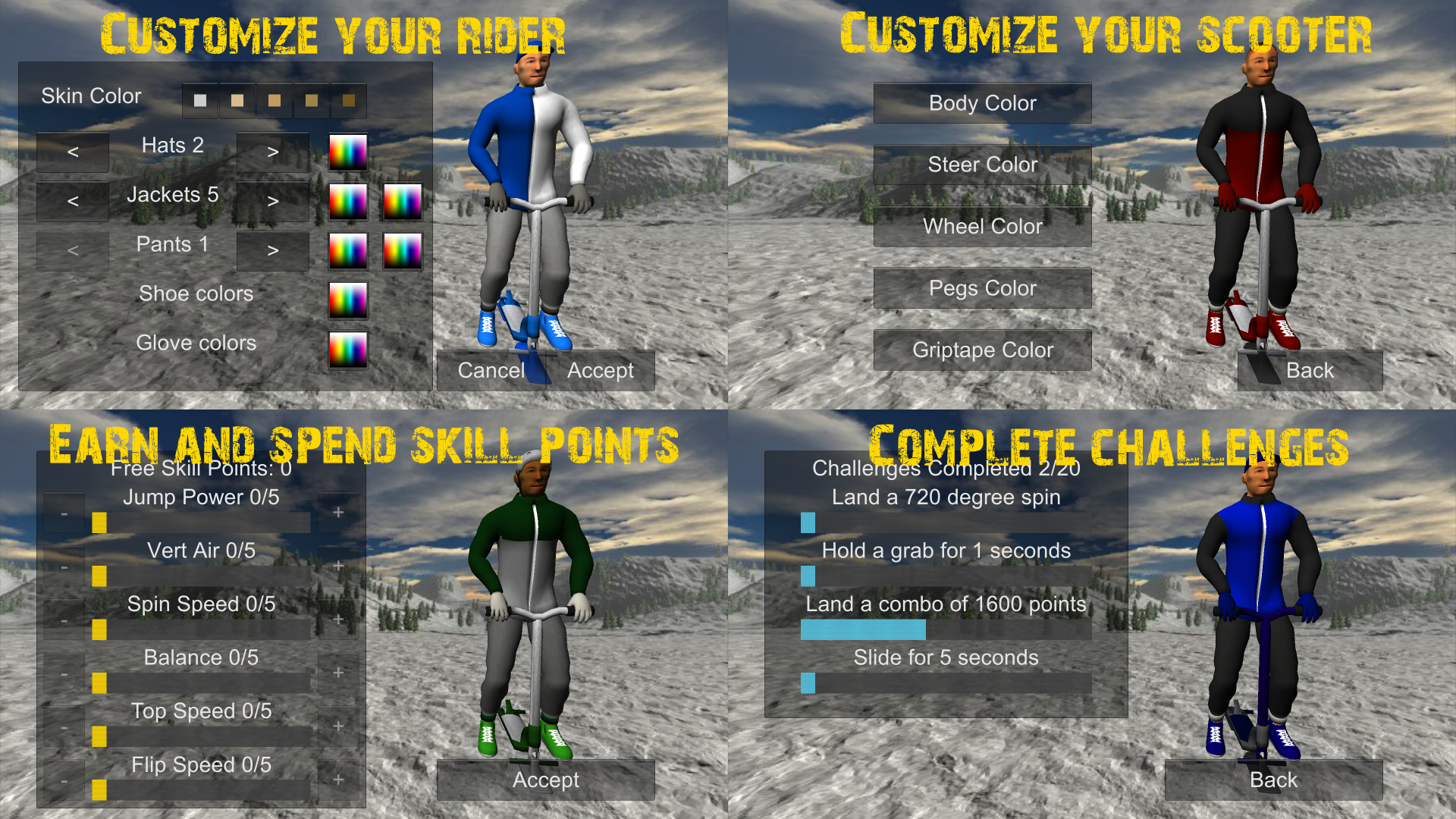 اسکرین شات 4 بازی Snowscooter Freestyle Mountain