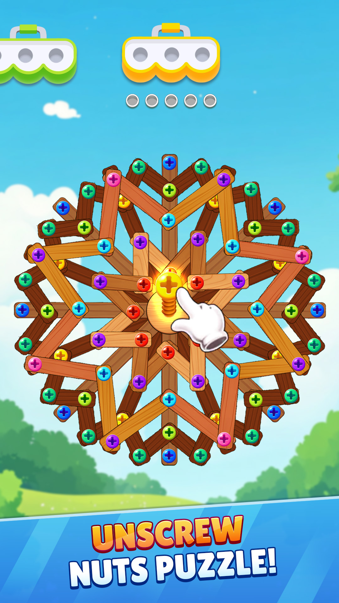 اسکرین شات 1 بازی Unscrew Jam: Pin Nuts Puzzle