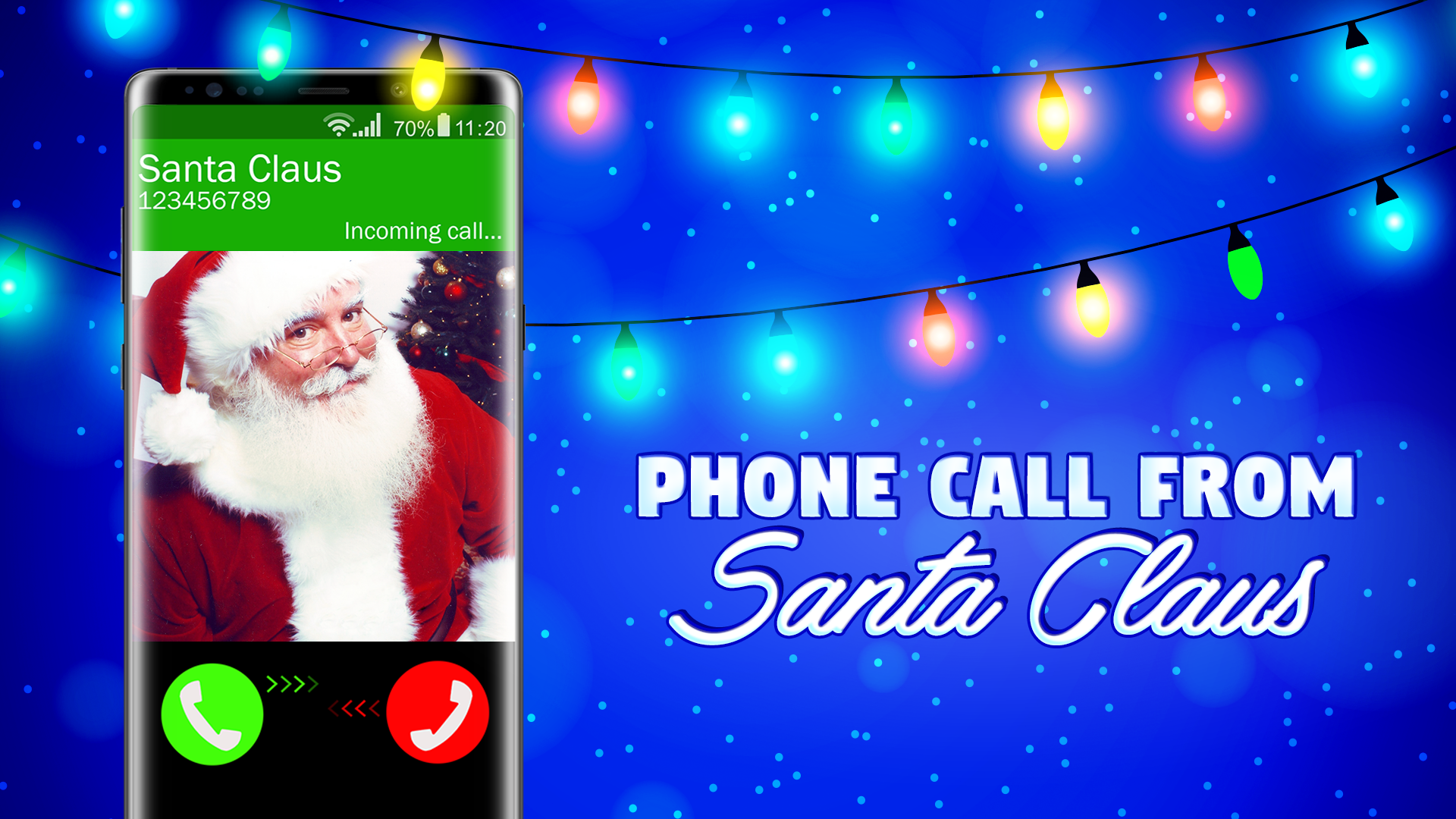 اسکرین شات 1 برنامه Answer call from Santa Claus (