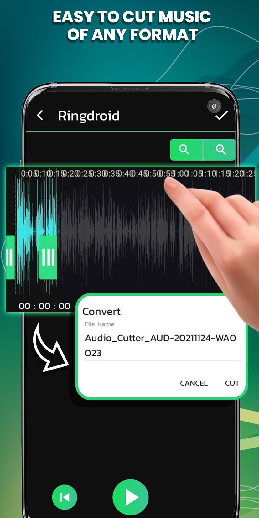 اسکرین شات 3 برنامه Ringdroid- MP3 Cutter Ringtone