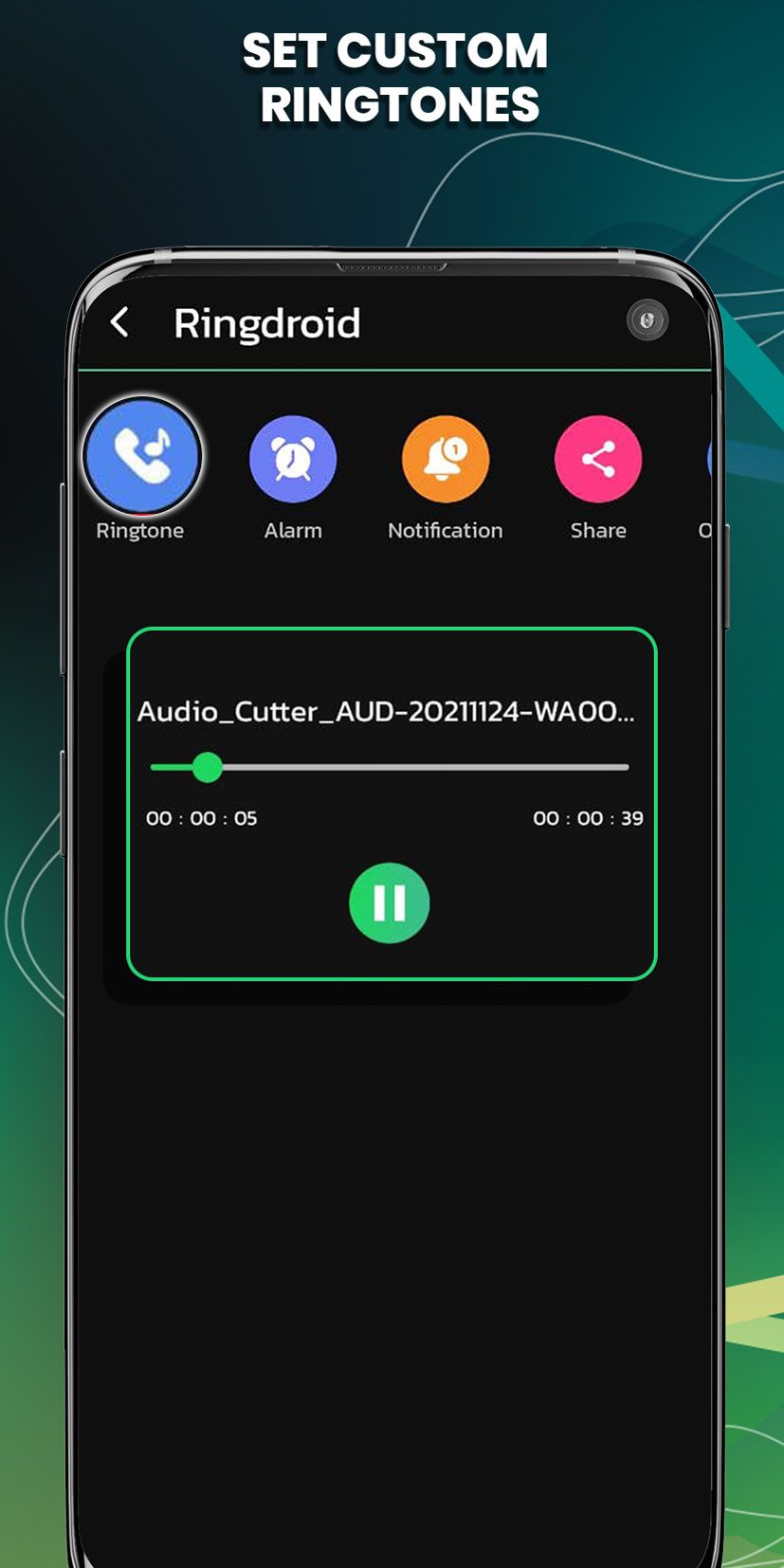 اسکرین شات 4 برنامه Ringdroid- MP3 Cutter Ringtone