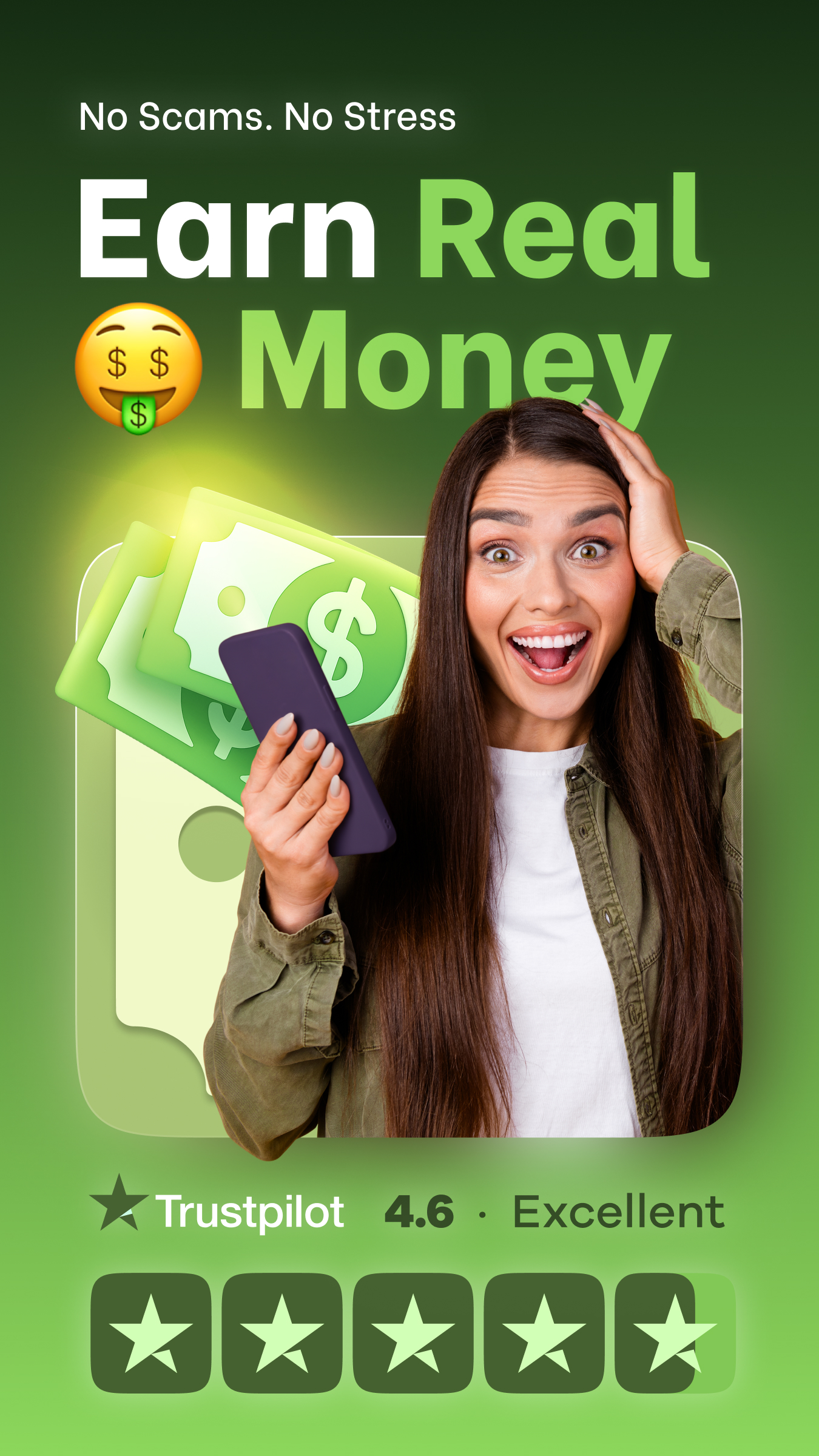 اسکرین شات 1 برنامه Make Money: Play & Earn Cash
