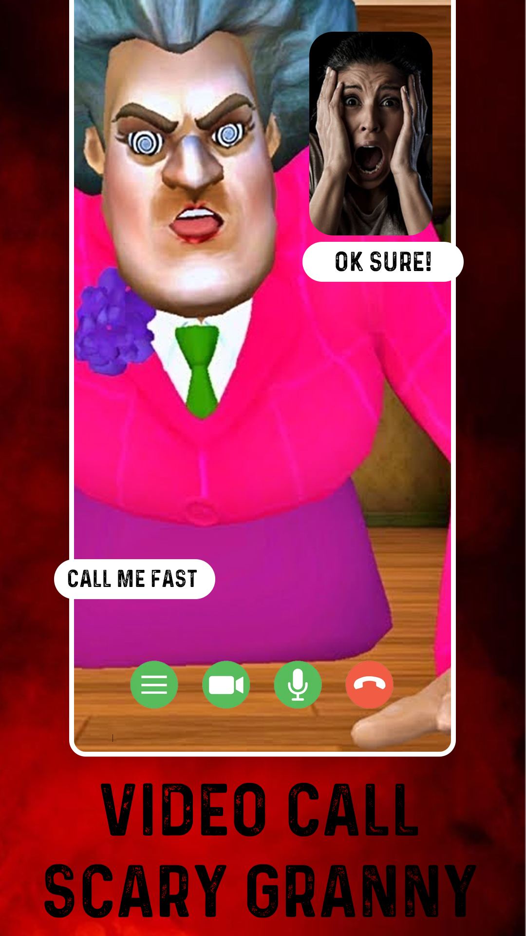 اسکرین شات 3 برنامه Scary Granny Calling - Fake vi