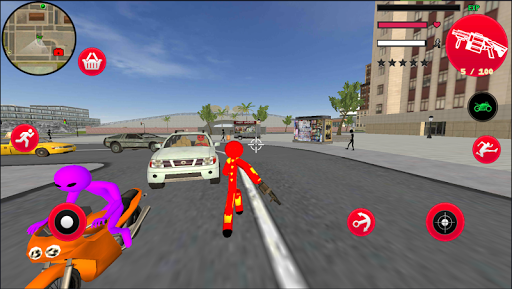 اسکرین شات 5 بازی Stickman Iron Rope Hero Gangstar Crime