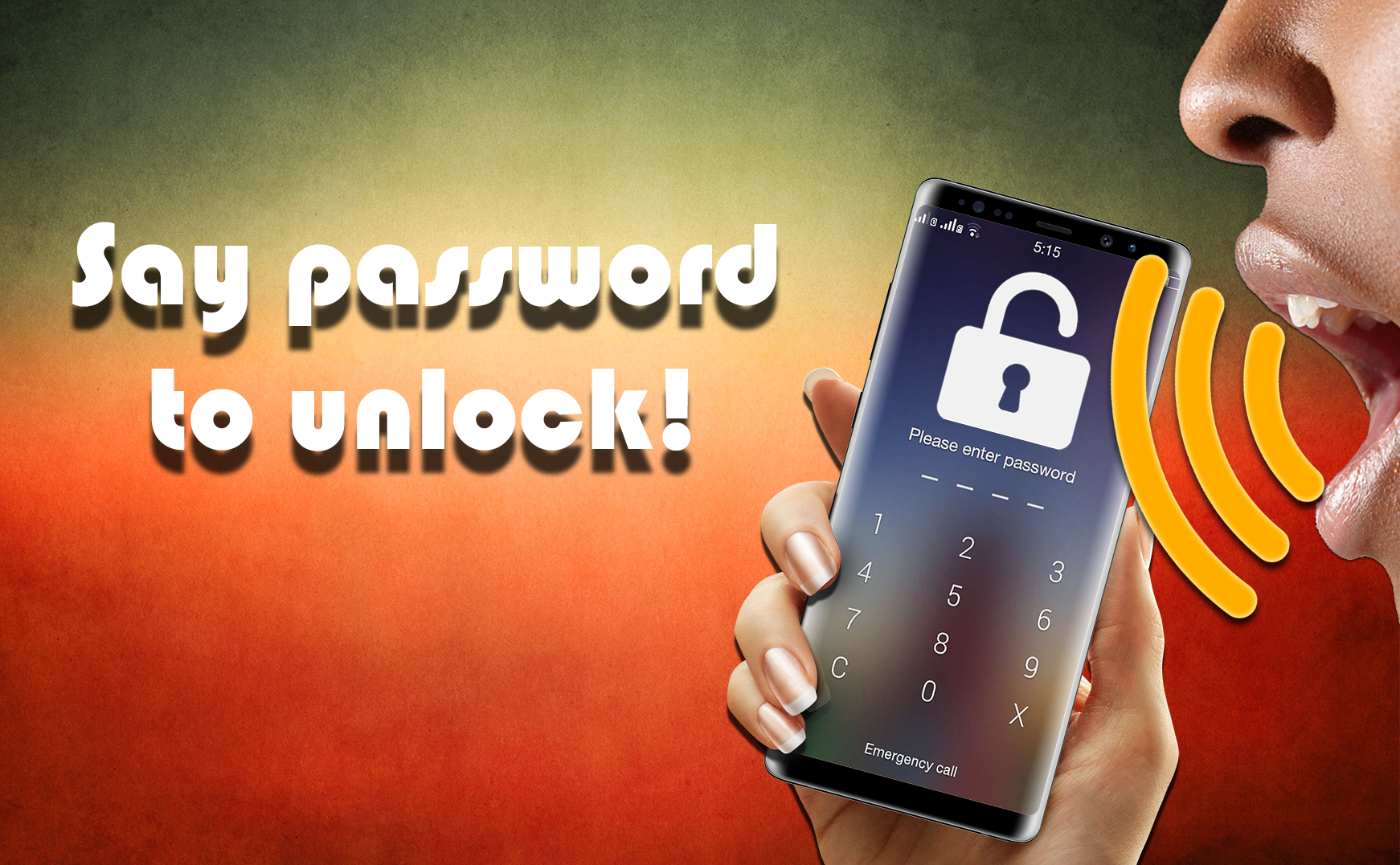 اسکرین شات 1 برنامه Lockscreen using voice