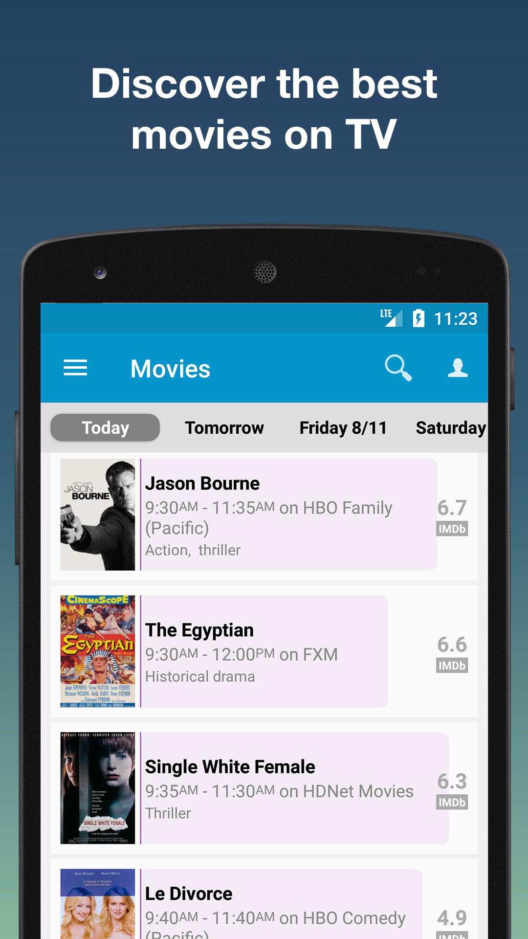 اسکرین شات 3 برنامه TV24: US TV Guide & Schedules