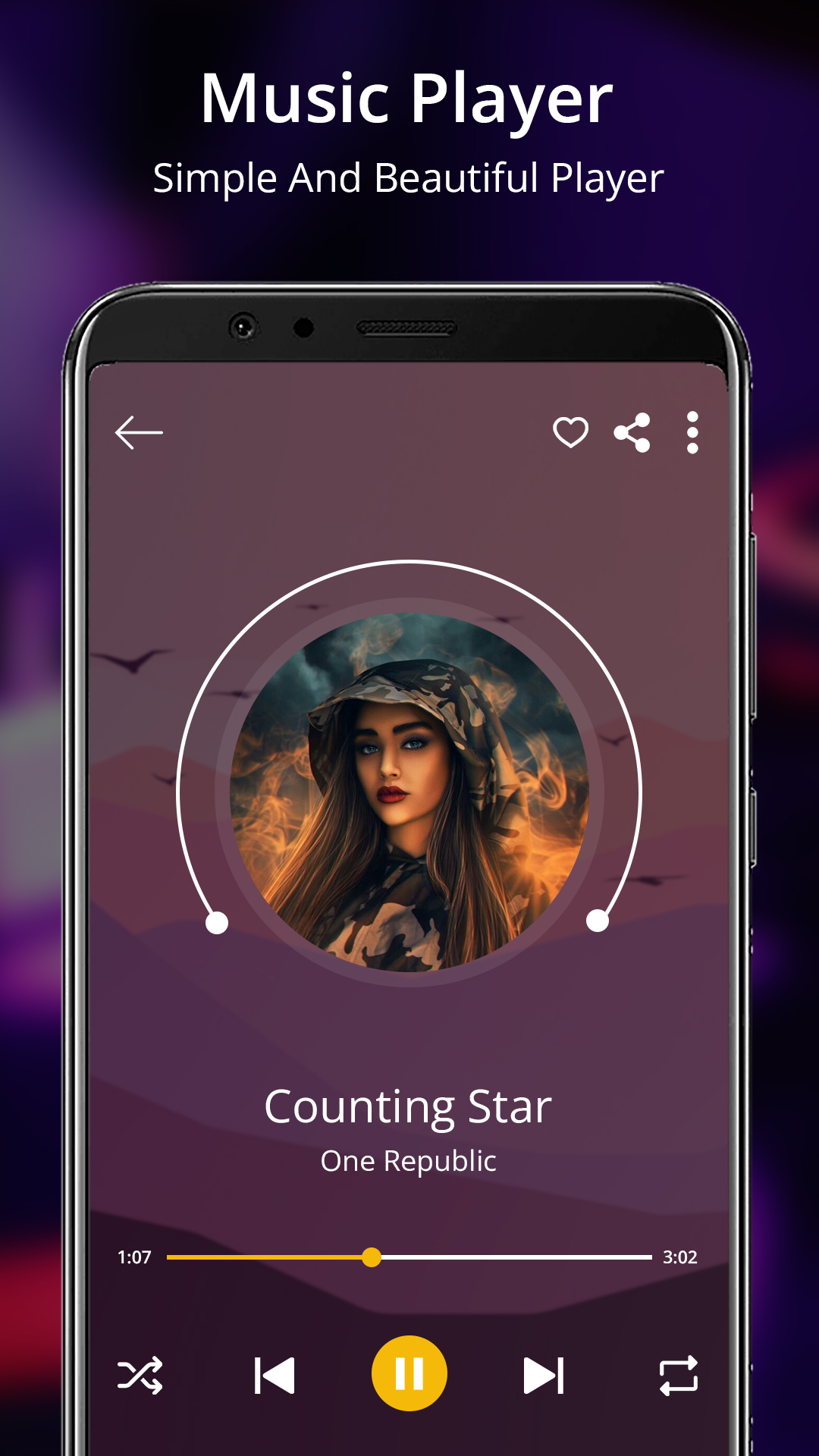 اسکرین شات 1 برنامه Music Player - MP3 Player