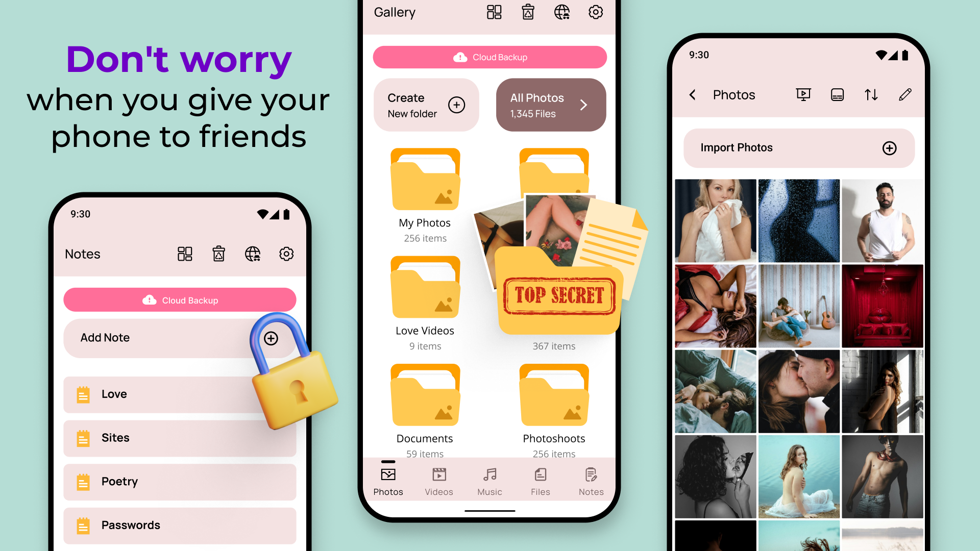 اسکرین شات 2 برنامه Photo Lock App - Hide Pictures